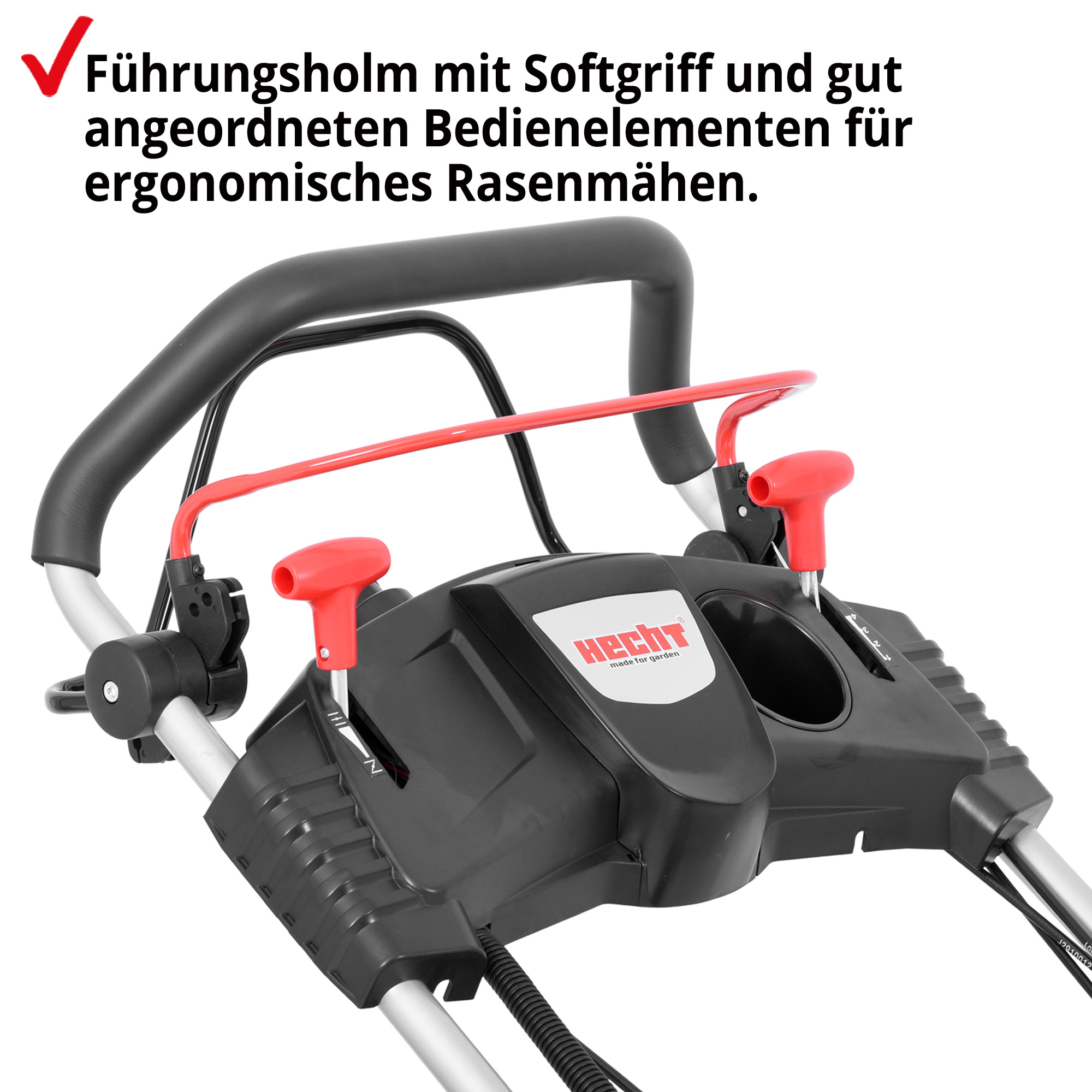Benzin-Rasenmäher Führungsholm mit Softgriff von HECHT