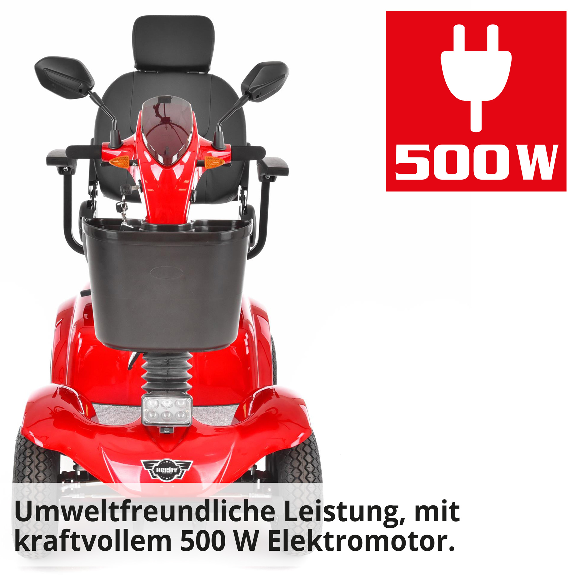 Hecht WISE RED Elektro Seniorenmobil mit umweltfreundlicher Leistung und mit kraftvollem Elektromotor