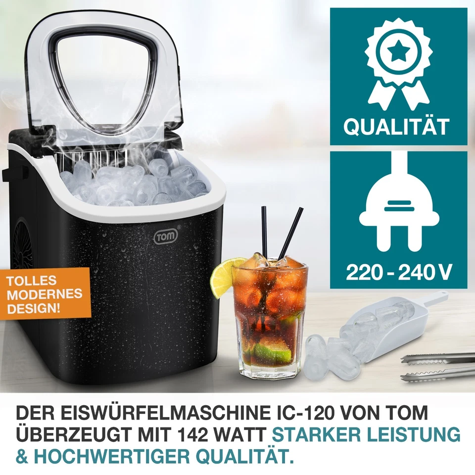 Gerät zur Eiswürfelproduktion mit 1,3-Liter-Wassertank