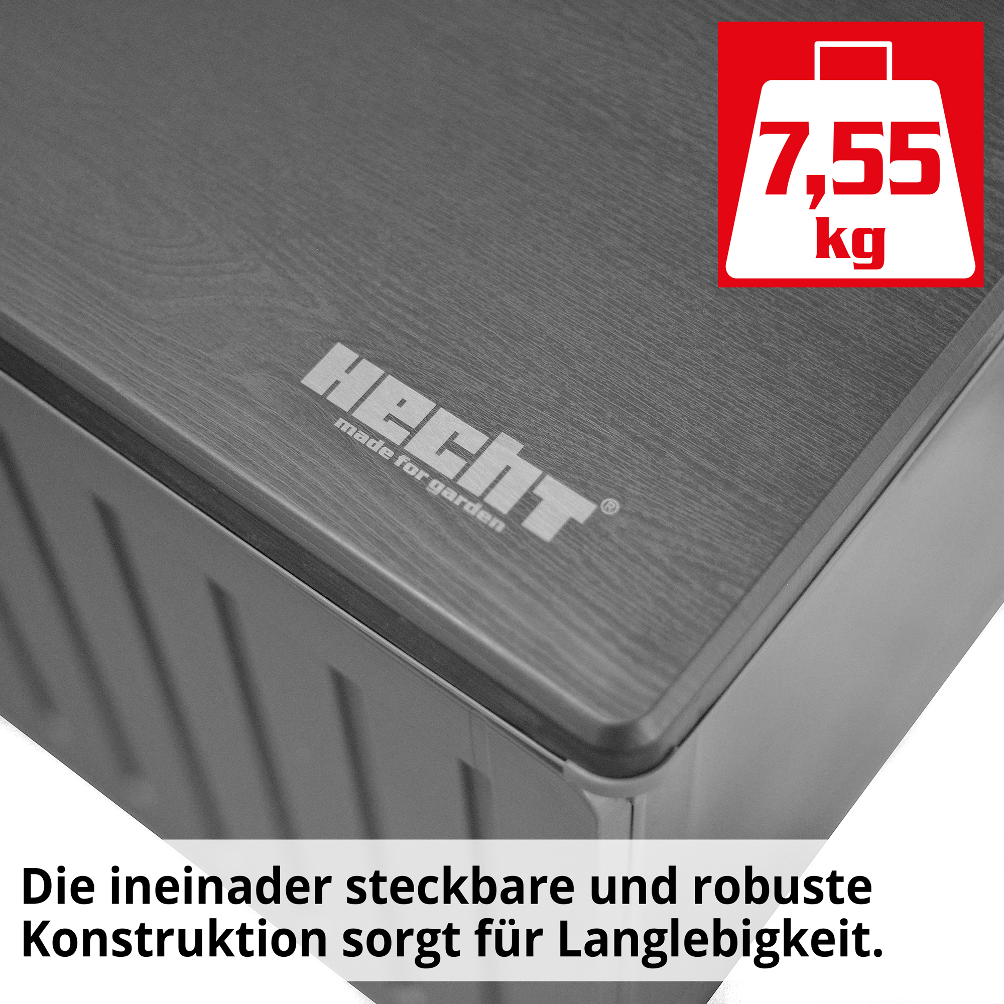 Hecht BOX L; Die ineinander steckbare und robuste Konstruktion sorgt für Langlebigkeit