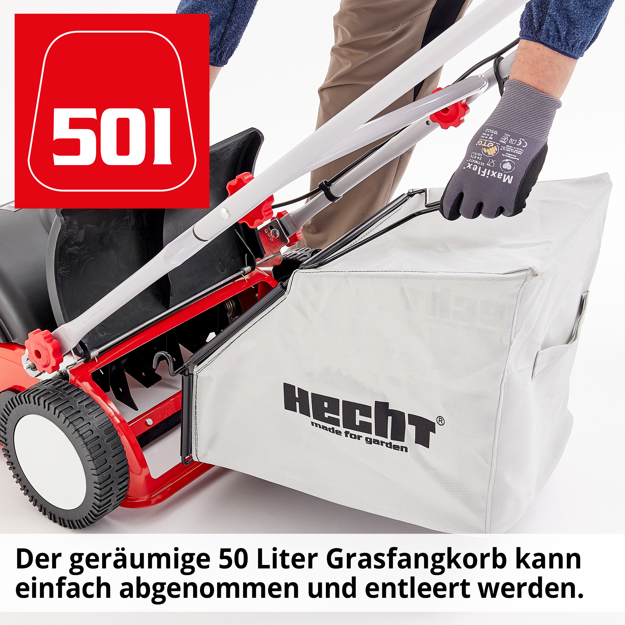 Vertikutierer; 50 Liter Auffangkorb
