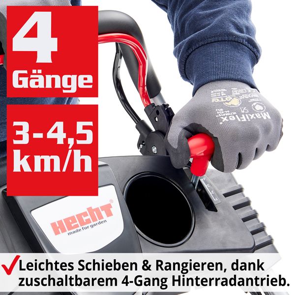 HECHT Benzin Rasenmäher »5534 SWE« Benzin Rasenmäher mit zuschaltbarem Hinterradantrieb