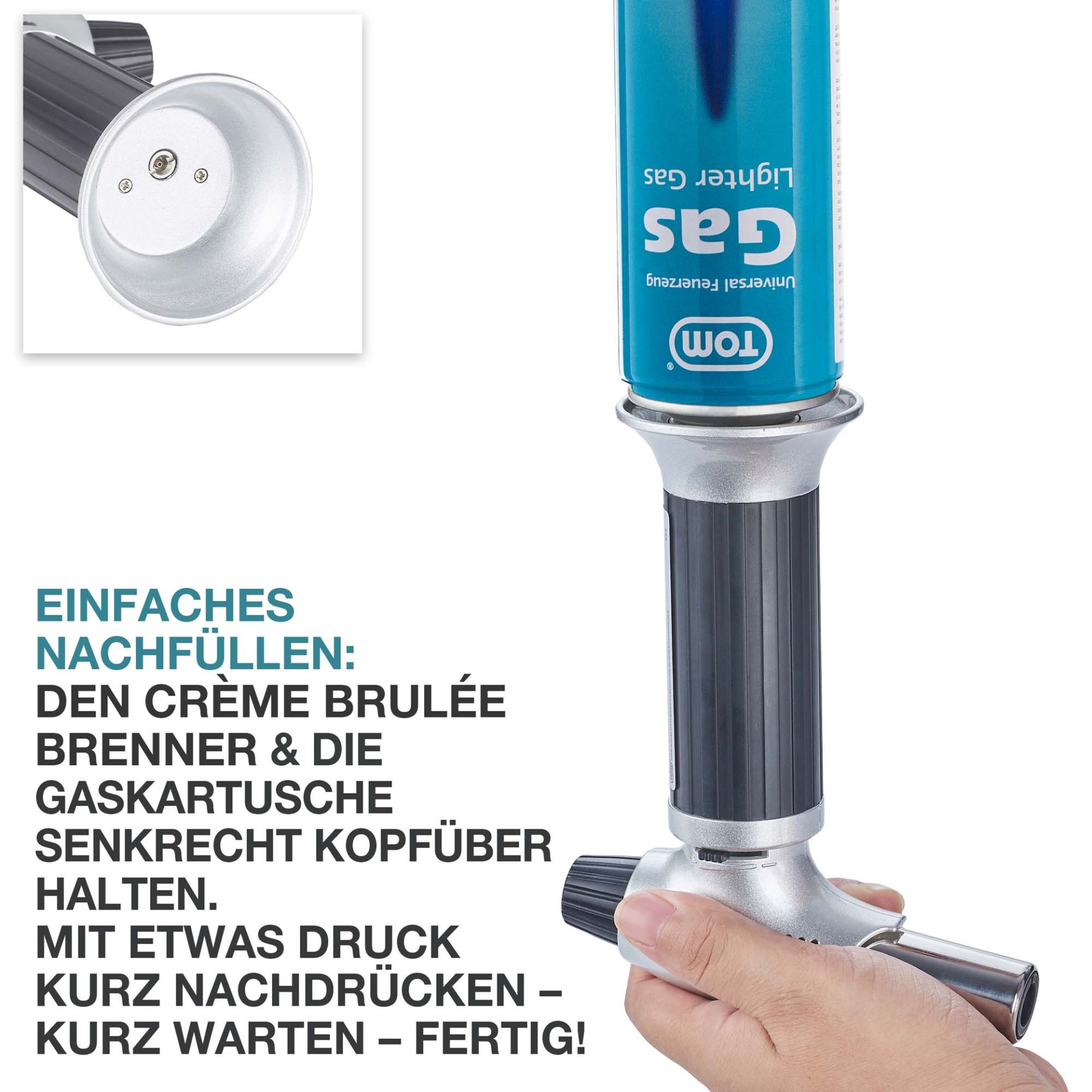 TOM Crème Brulée Brenner GB-400; einfaches Nachfüllen