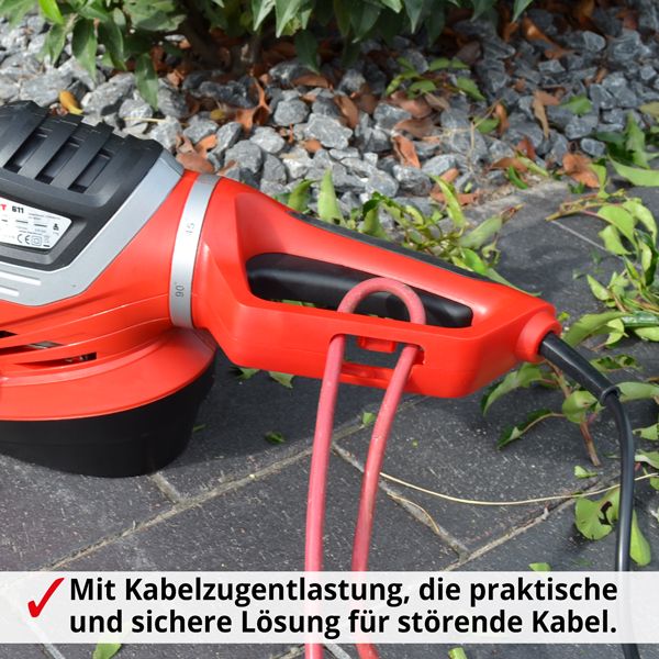 HECHT Elektro Heckenschere 611 Elektro Heckenschere mit Kabelzugentlastung 