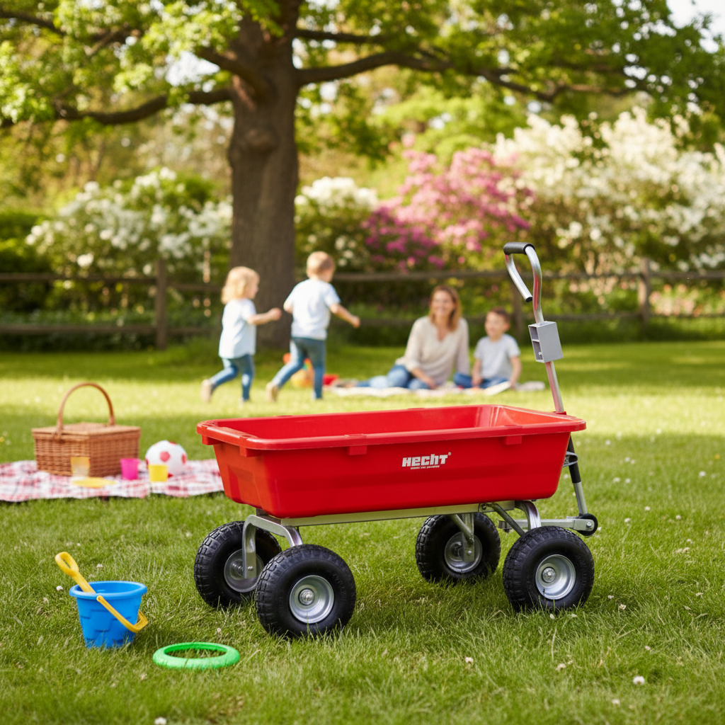 HECHT Transportwagen 52150 mit 85 Liter Fassungsvermögen für Gartenarbeit