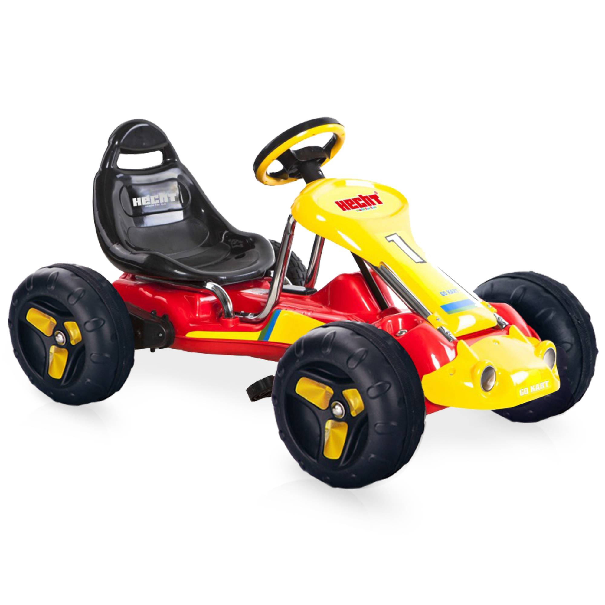 Hecht 59788 Tretkart Go-Kart Rot, Gelb, Schwarz