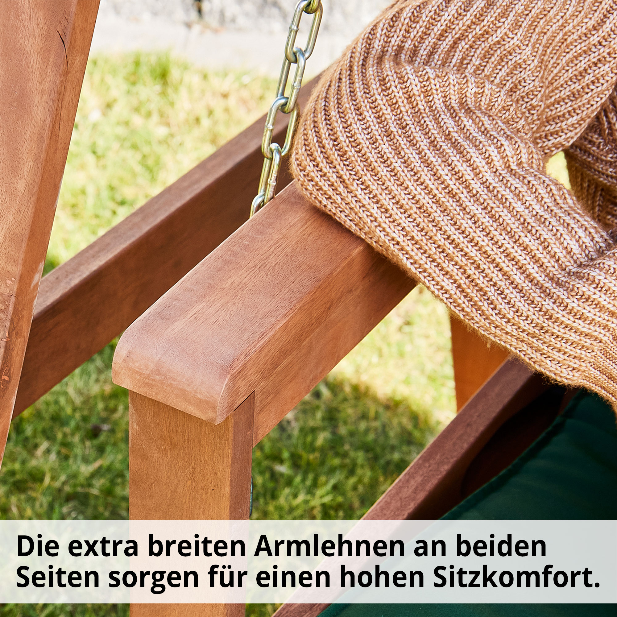Baharu Lux; extra breite Armlehnen für hohen Sitzkomfort