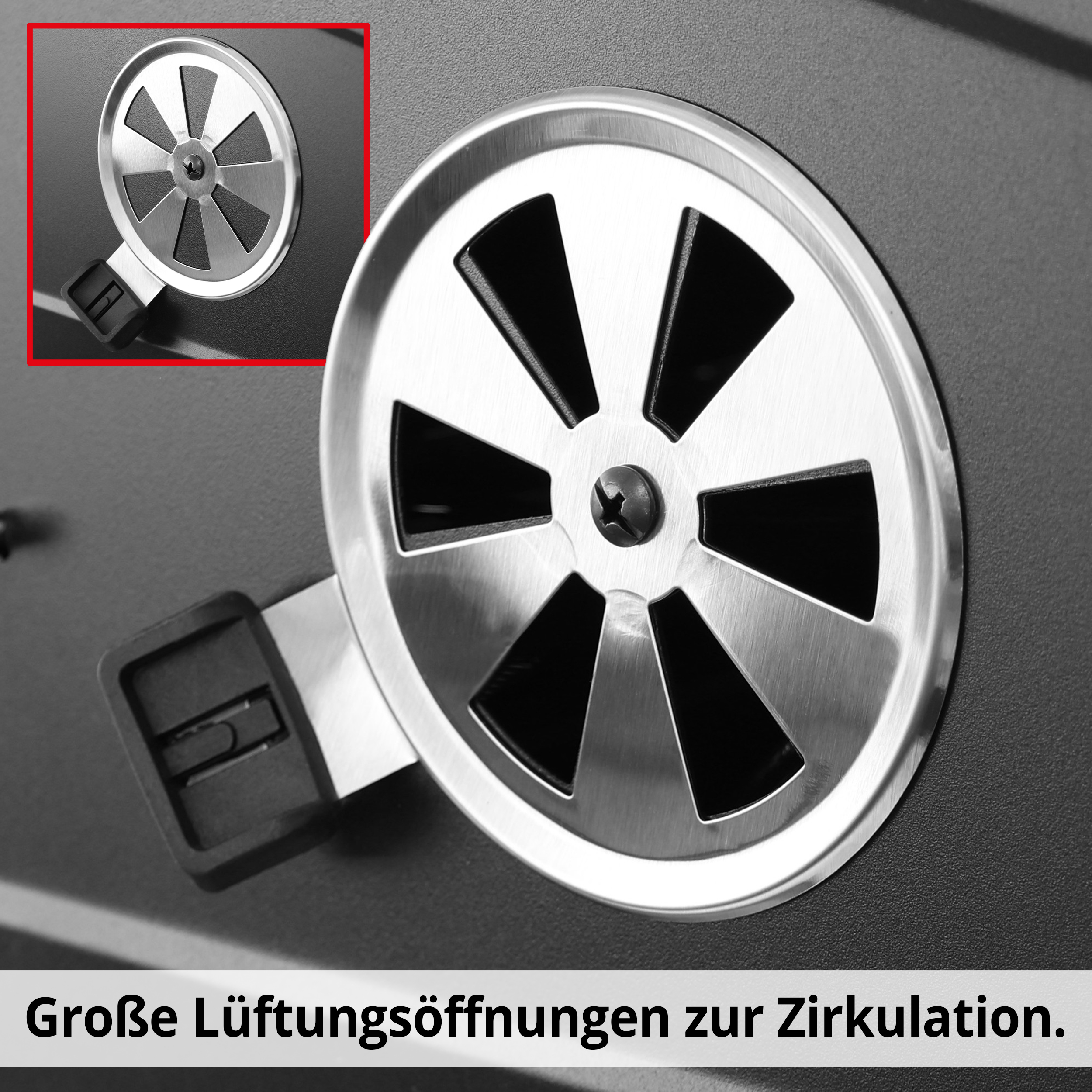 BBQ Grill HECHT California aus robustem, pulverbeschichtetem Stahlblech