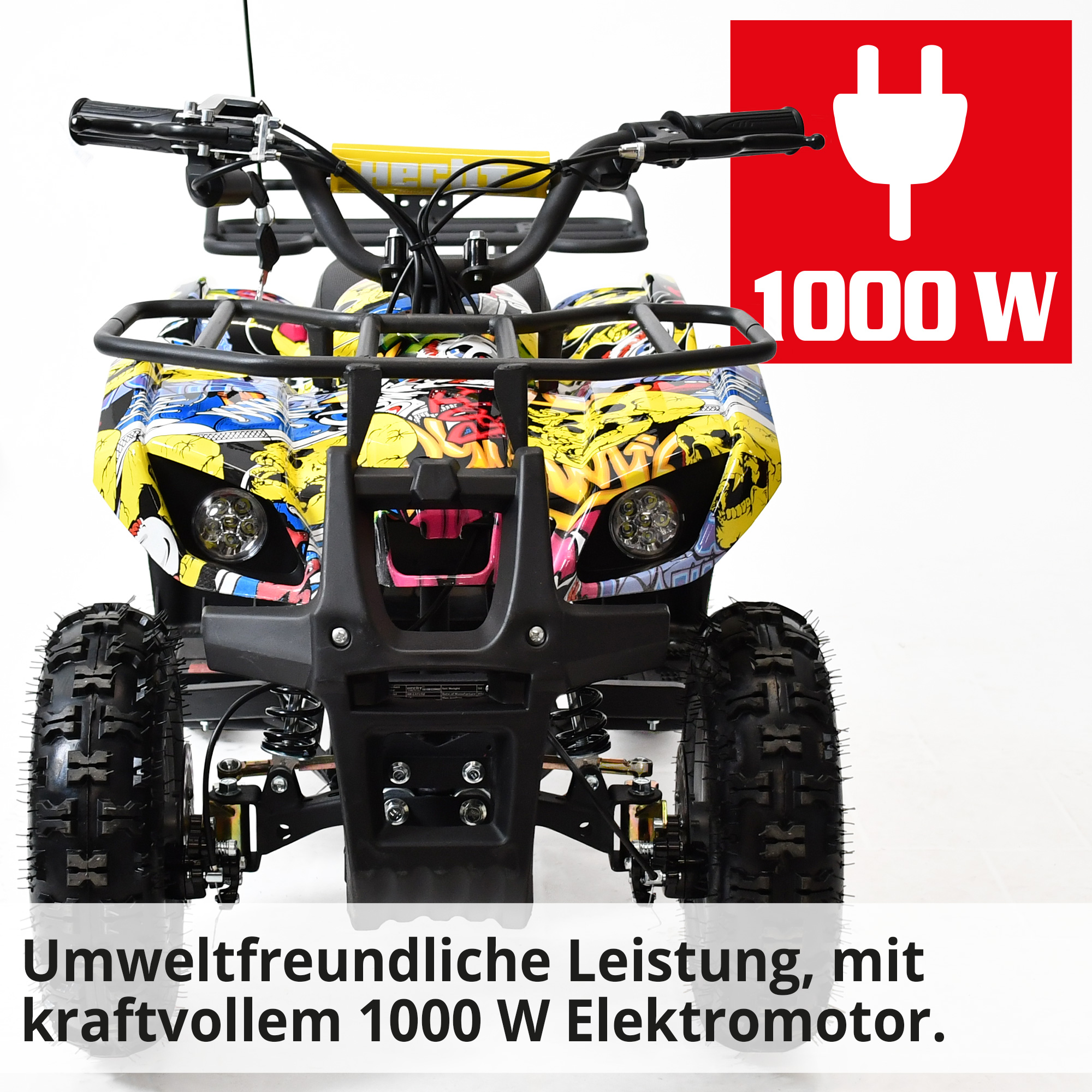 Hecht 56100 COMIC QUAD mit umweltfreundlicher Leistung, mit kraftvollem Elektromotor