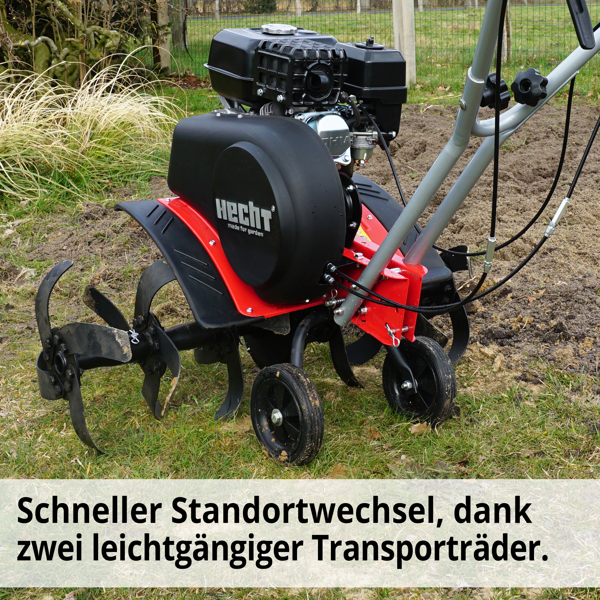 HECHT Benzin Gartenhacke »785« Gartenhacke mit leichtgängigen Rädern für einfachen Transport 