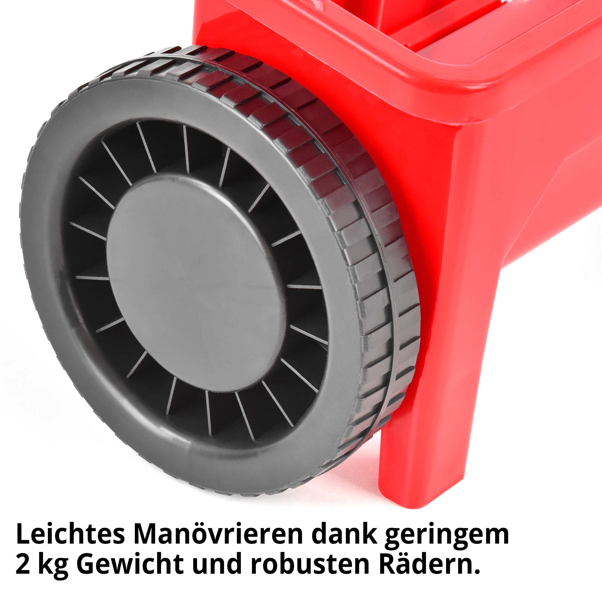 Robuster Düngerstreuer mit ergonomischem Griff und leichtgängigen Rädern