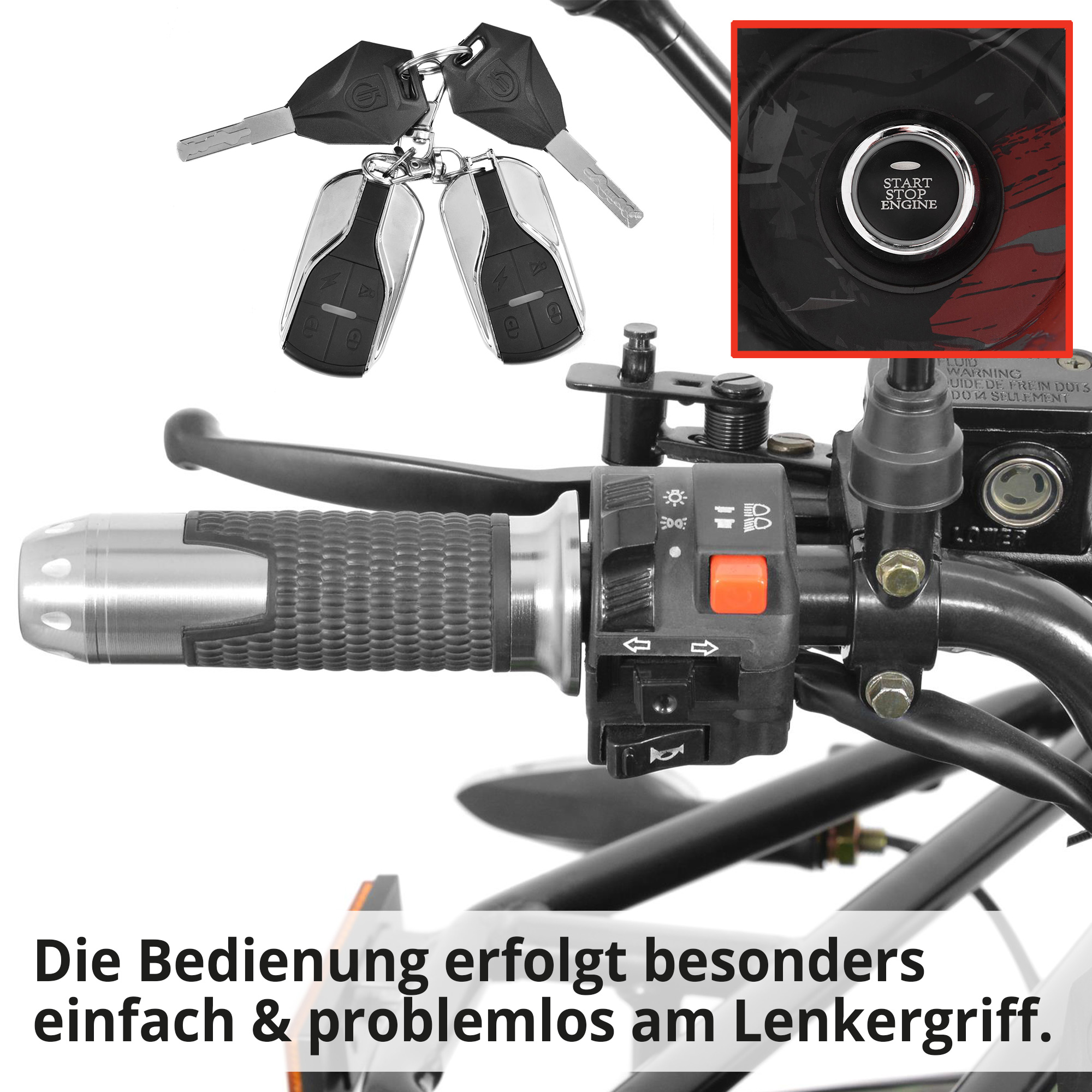 Huron - Quad mit Straßenzulassung; Bedienung erfolgt problemlos am Lenkergriff