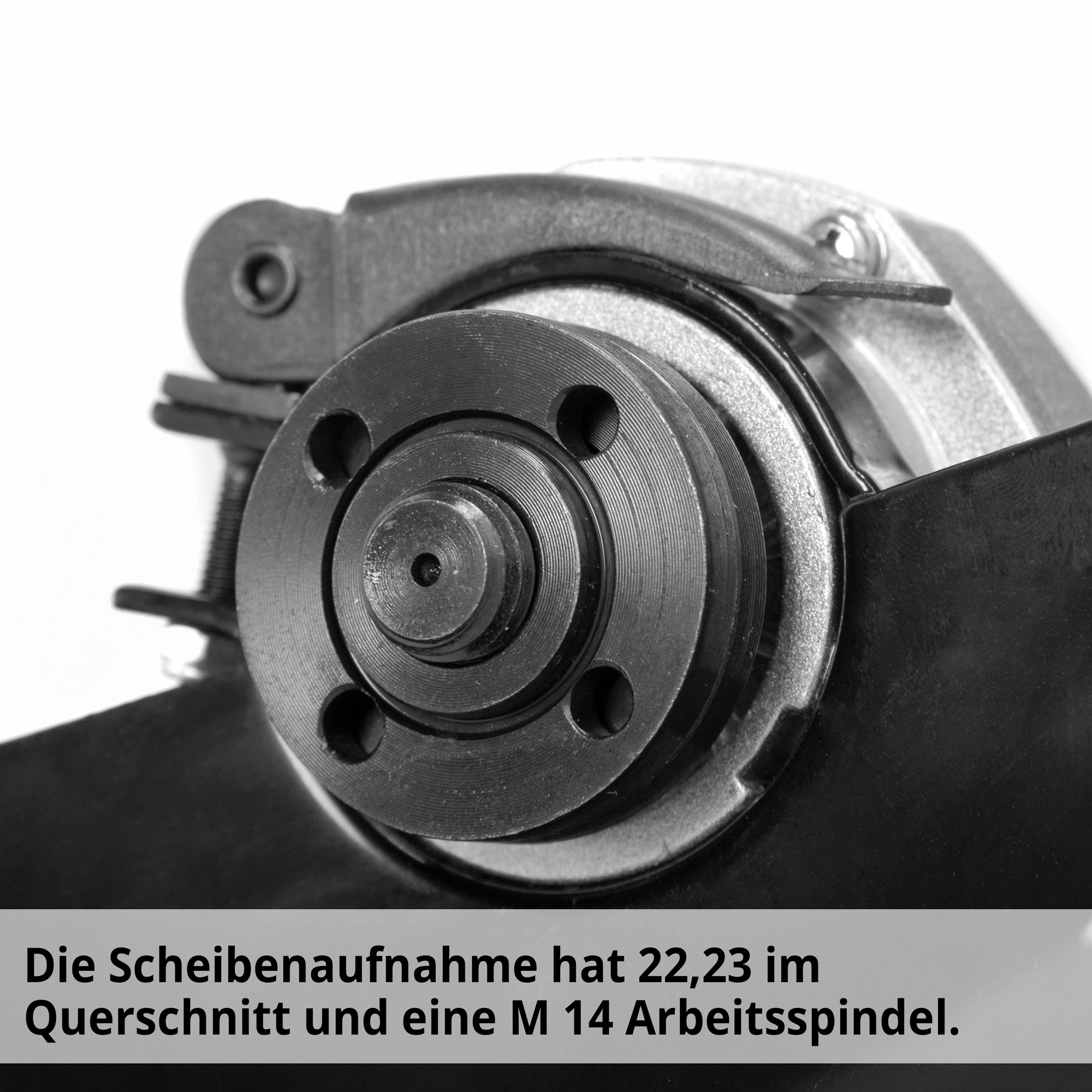 Trennschleifer; M14 Arbeitsspindel für sicheren Halt der Schleifscheiben