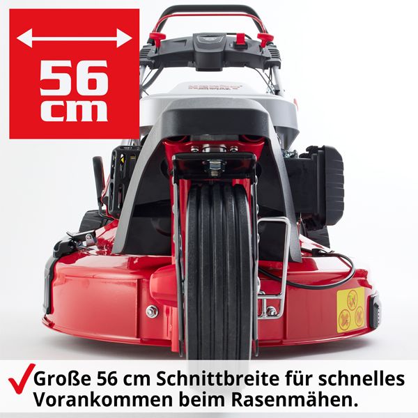 HECHT Benzin Rasenmäher 5563 SXE Benzin Rasenmäher mit großer Schnittbreite 