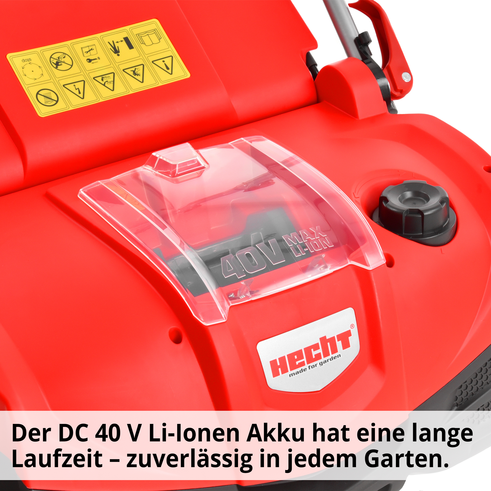 Vertikutierer; 40 Volt Lithium-Ionen Akku mit langer Laufzeit