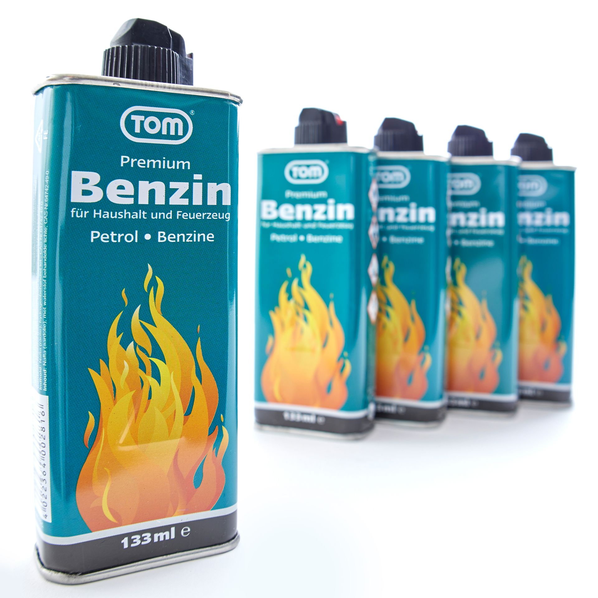 TOM LF-133 Feuerzeug Benzin 133 Milliliter 5 Stück