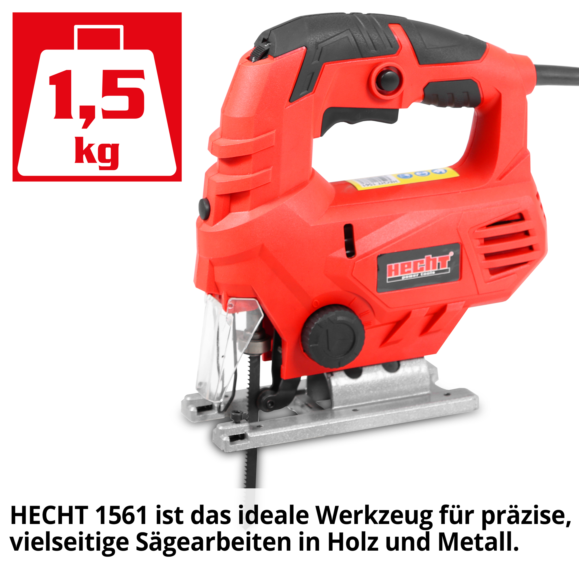 Hecht 1561 Stichsäge ist das ideale Werkzeug für präzise, vielseitige Sägearbeiten mit Holz und Metall