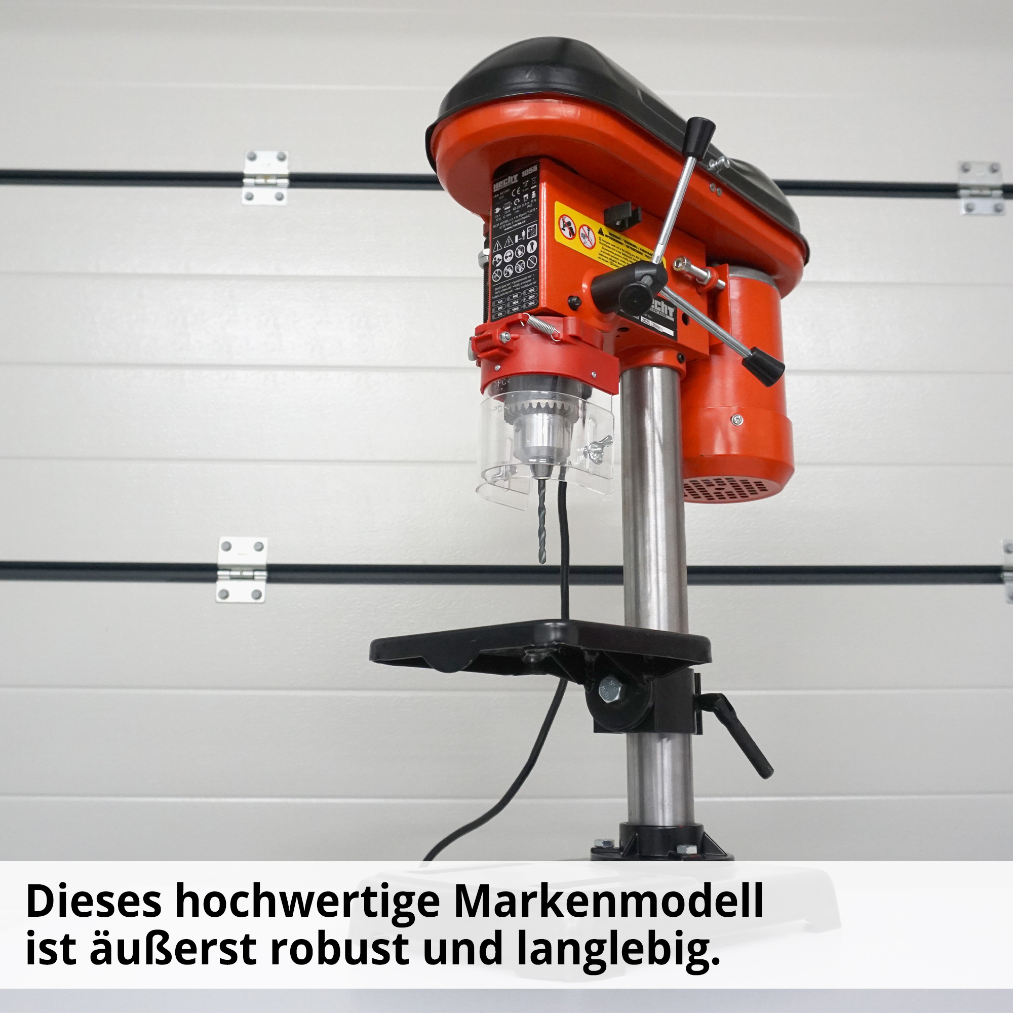 HECHT 1055 Standbohrmaschine ; Robuste Konstruktion für eine lange Lebensdauer