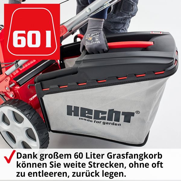 HECHT Benzin Rasenmäher »5534 SX« Benzin Rasenmäher mit großem Grasfangkorb