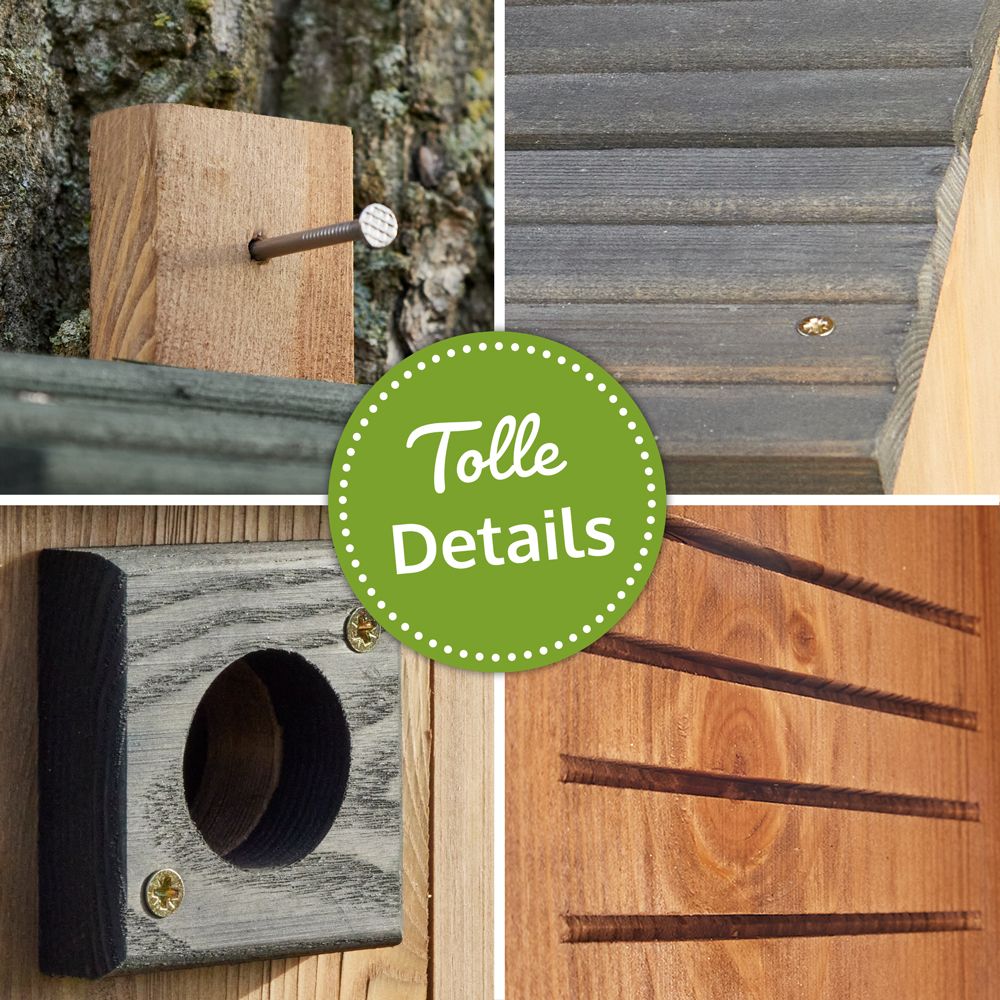 Nistkasten; Details wie der Räuberschutz