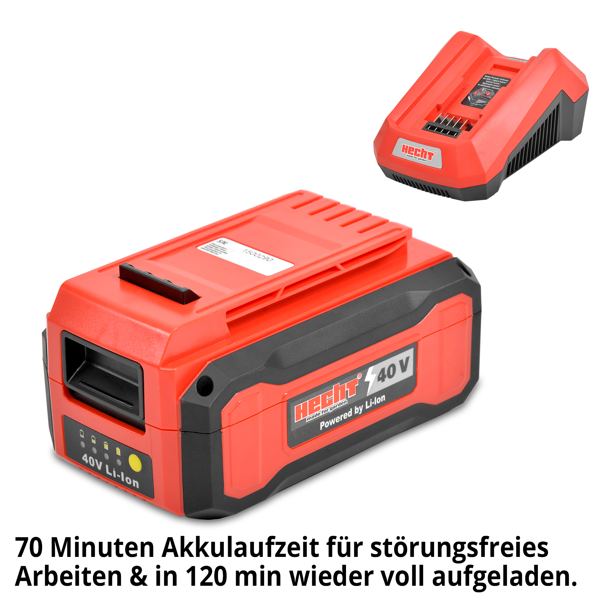 Akku-Heckenschere mit 70 min Laufzeit und nur 120 min Ladezeit 