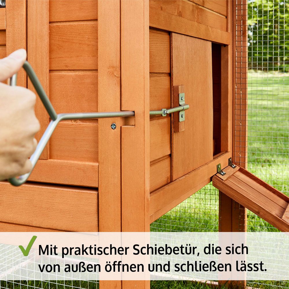 zooprinz Hühnervoliere Modell XXL mit praktischer Schiebetür