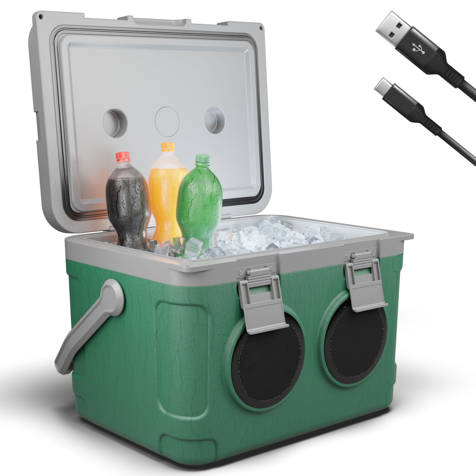 TOM Musikkühlbox CB-210 funktioniert ohne Stromanschluss auch Unterwegs