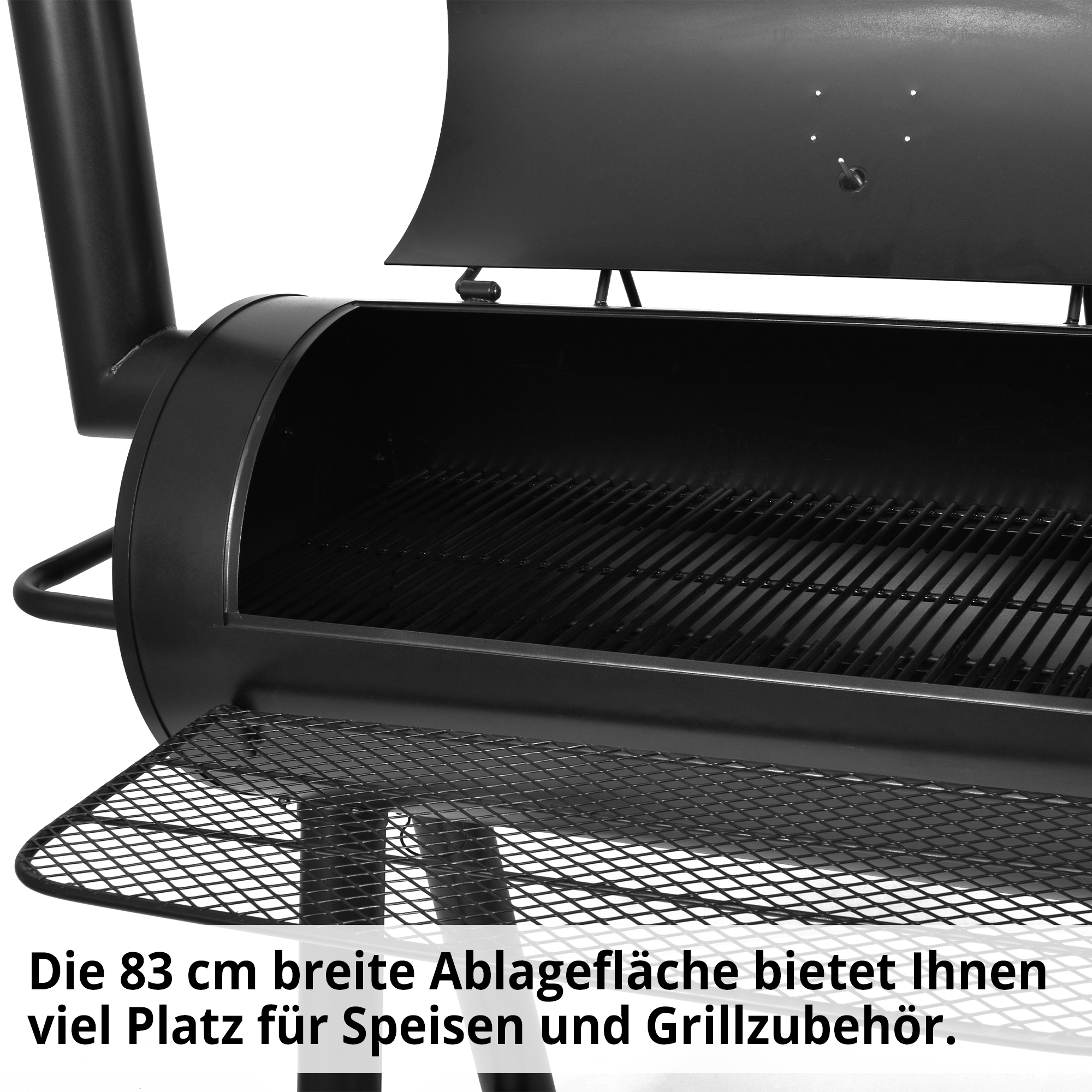HECHT XXL Smoker Grill »Sentinel Max« Grill mit breiter Ablagefläche