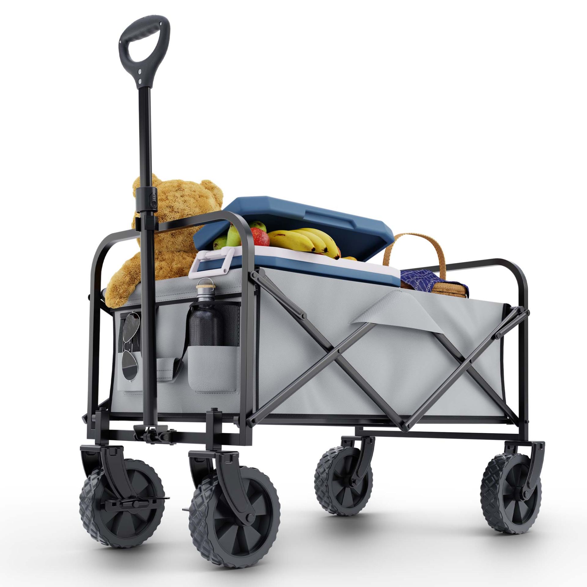 Bollerwagen faltbar Grau