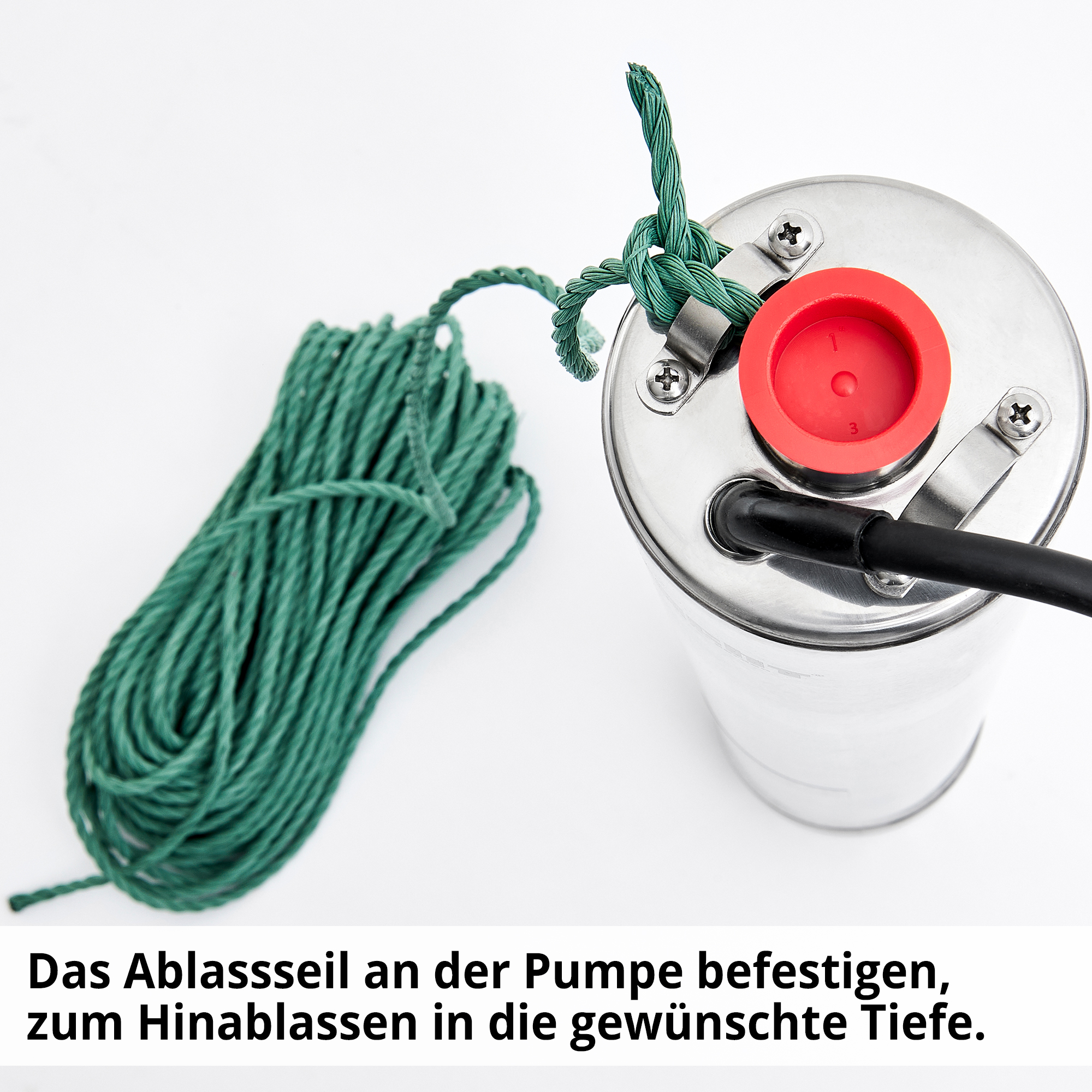 Rohrpumpe; Mit Ablassseil