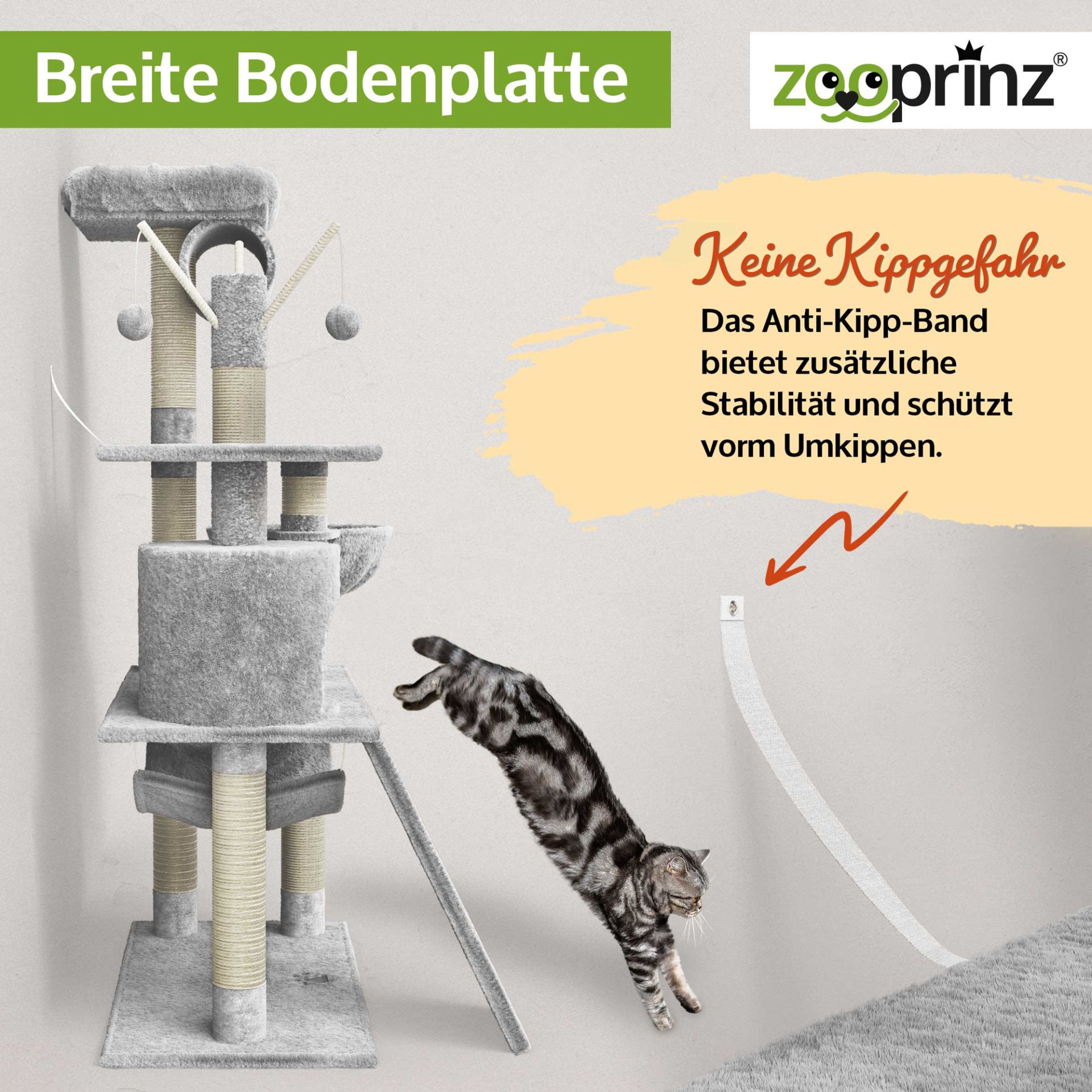 Katzenbaum Emma; Anti-Kipp-Band