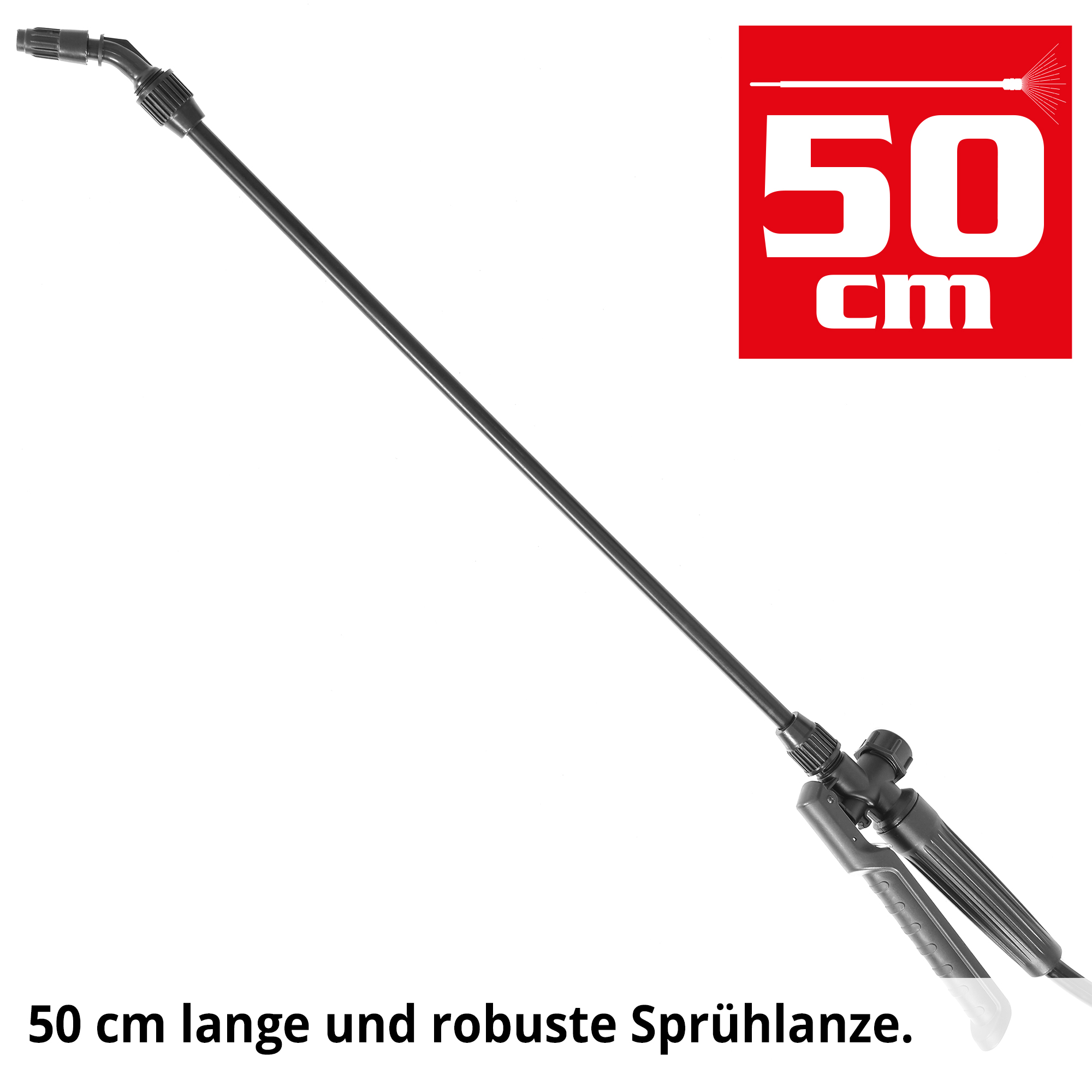Hecht 416 Akku Rückenspritze mit langer und robuster Sprühlanze