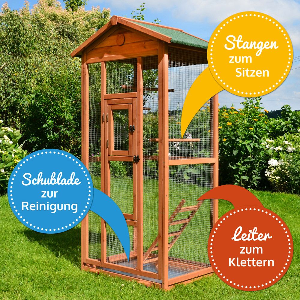 zooprinz Vogelvoliere Modell L Kotschublade zur schnellen und einfachen Reinigung  zooprinz Vogelvoliere Modell L Kotschublade zur schnellen und einfachen Reinigung