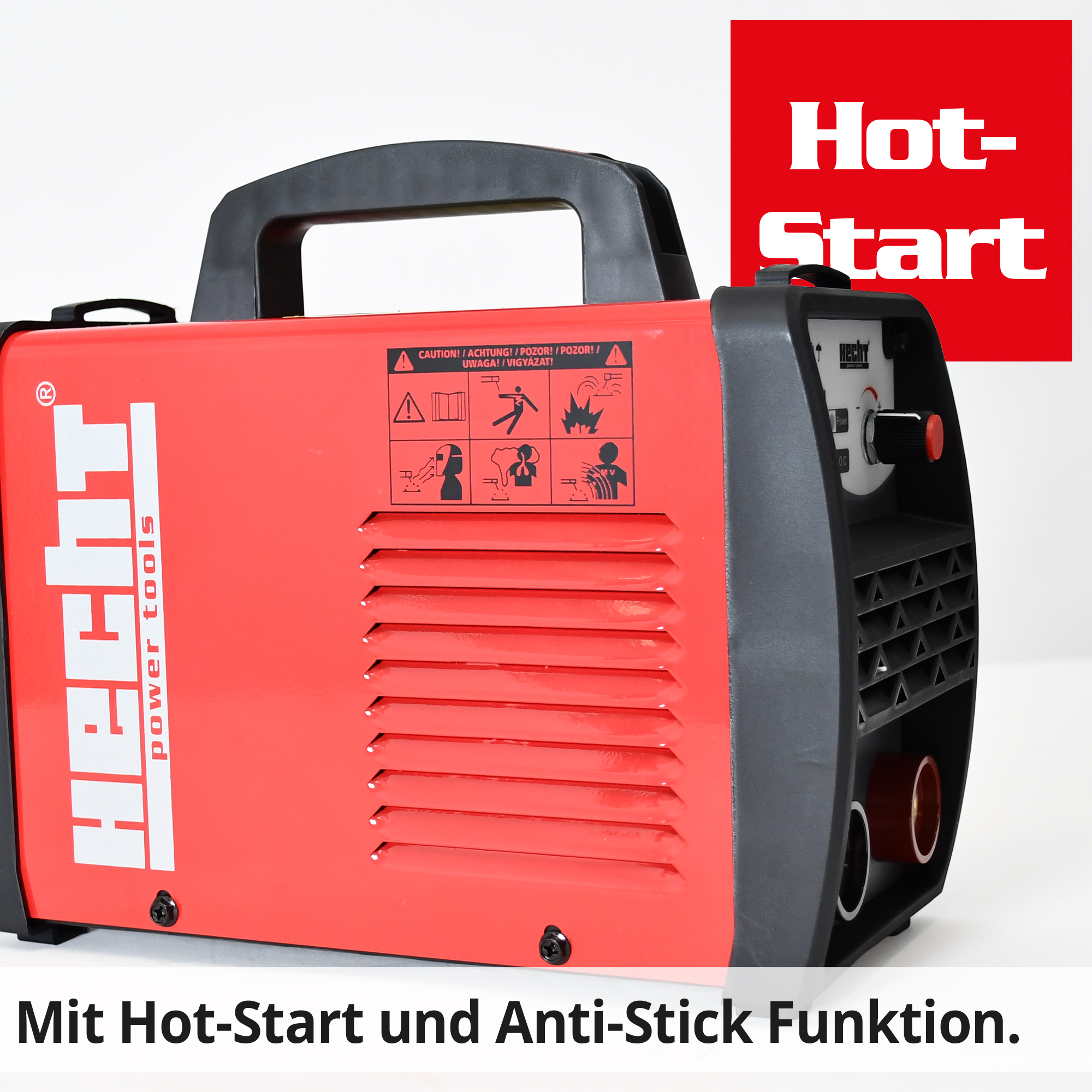 HECHT 1824 MMA Inverter Schweißgerät; Mit Hot-Start und Anti-Stick Funktion