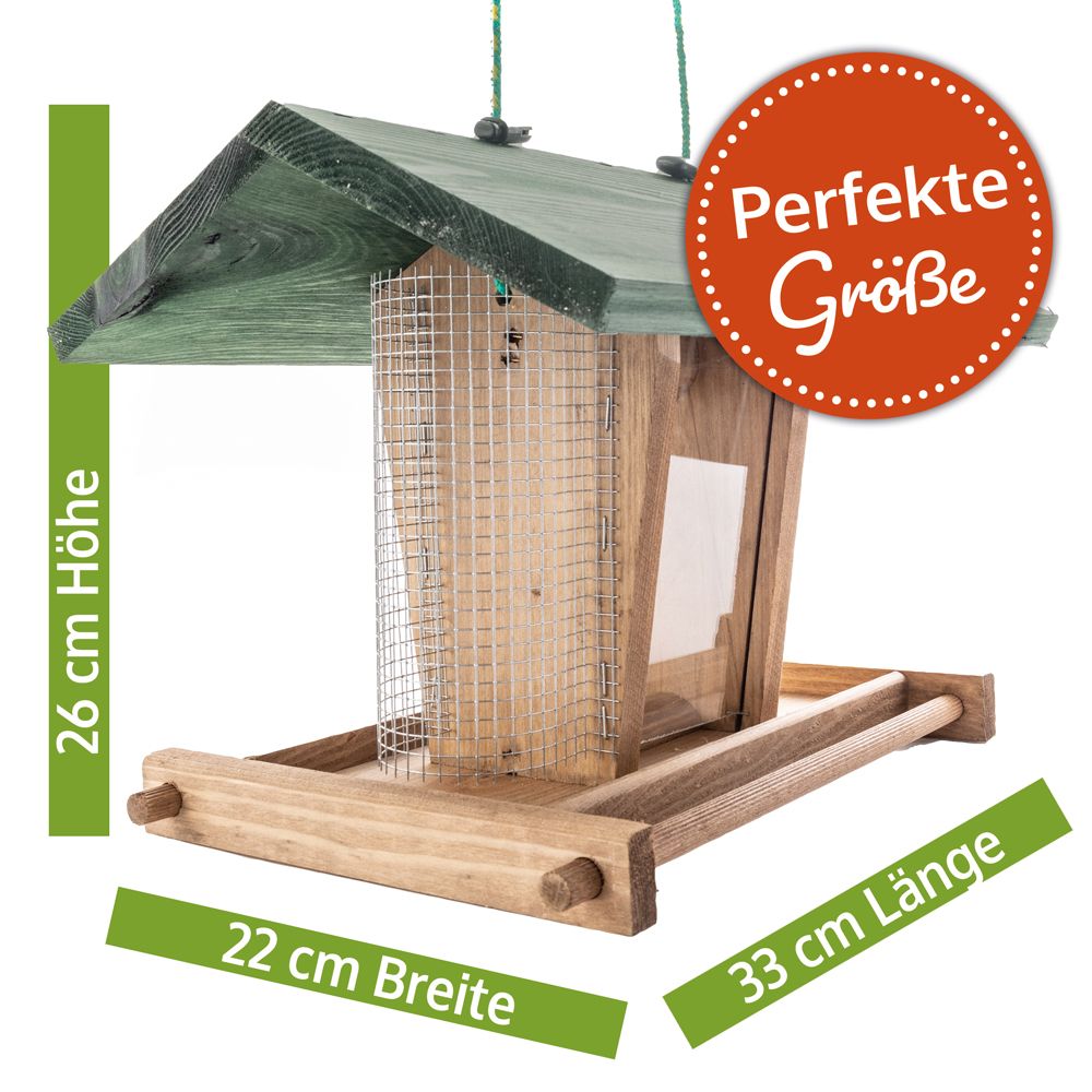 Vogelhaus Bird Kitchen; 33 x 22 x 26 Zentimeter, großes Dach