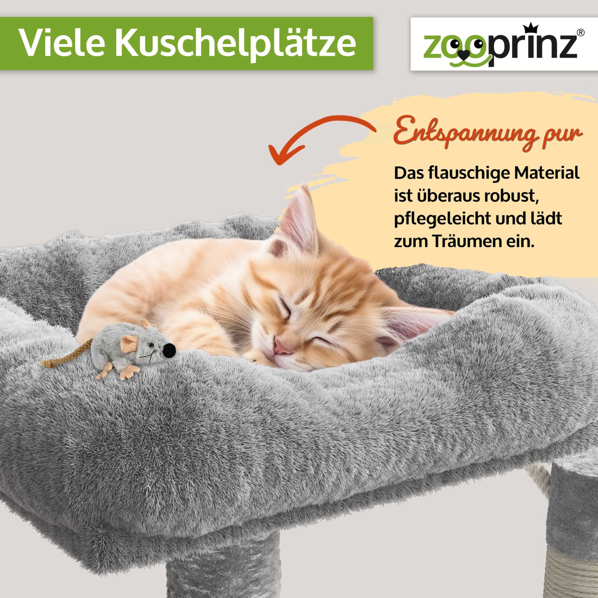 Katzenbaum Kitty; viele Kuschelplätze