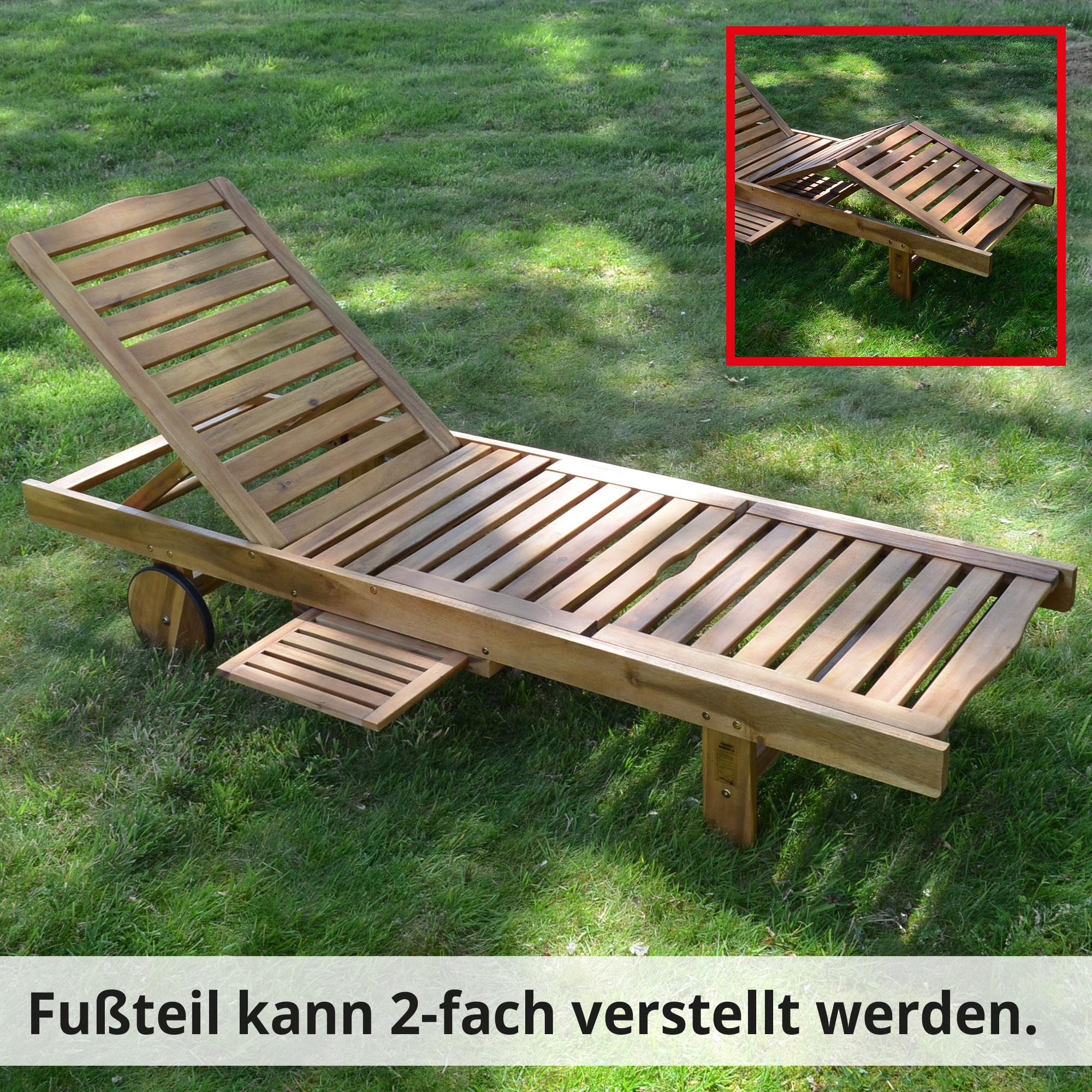 HECHT Sonnenliege »Resort A« Sonnenliege mit verstellbarem Fußteil