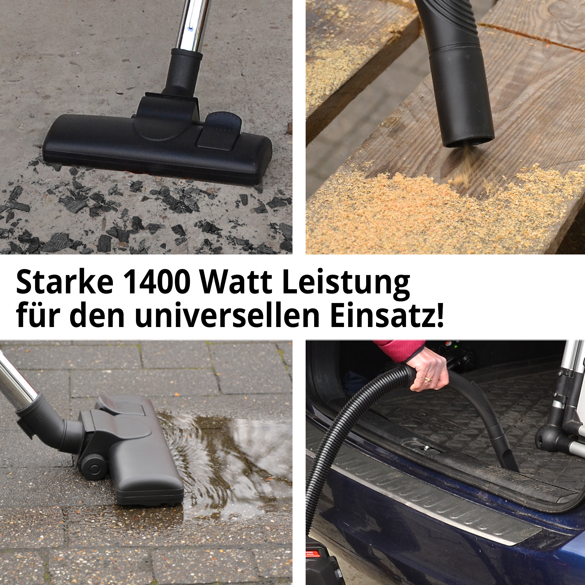 HECHT 8330 Industriesauger mit 1400 Watt Leistung für universellen Einsatz HECHT 8330 Industriesauger mit 1400 Watt Leistung für universellen Einsatz