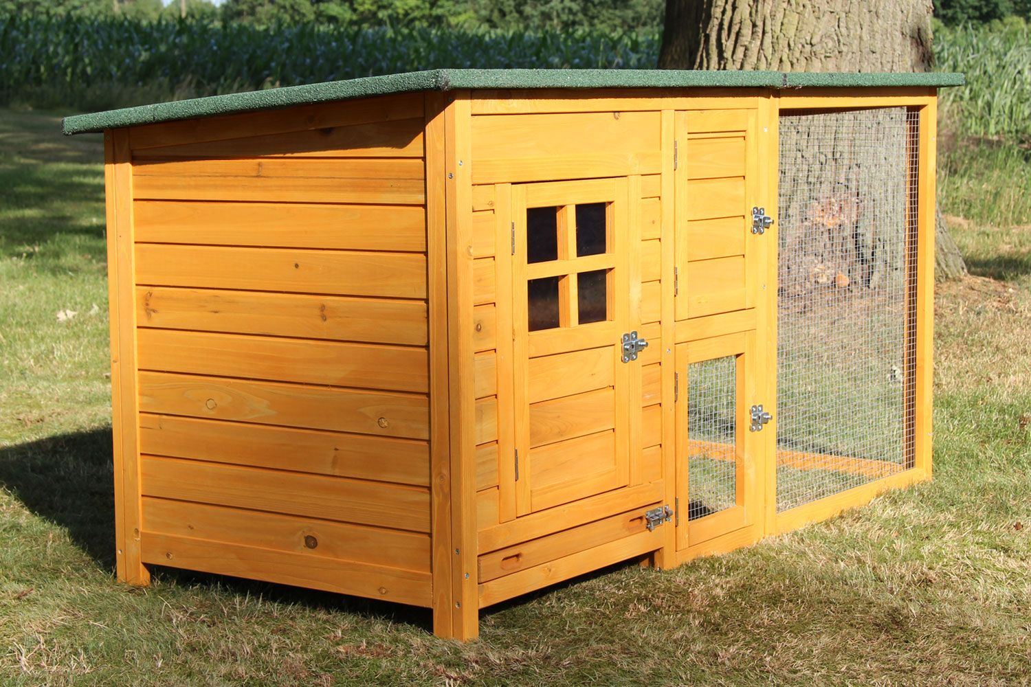 Hühnerstall Hühnervoliere Flexi Seitenansicht