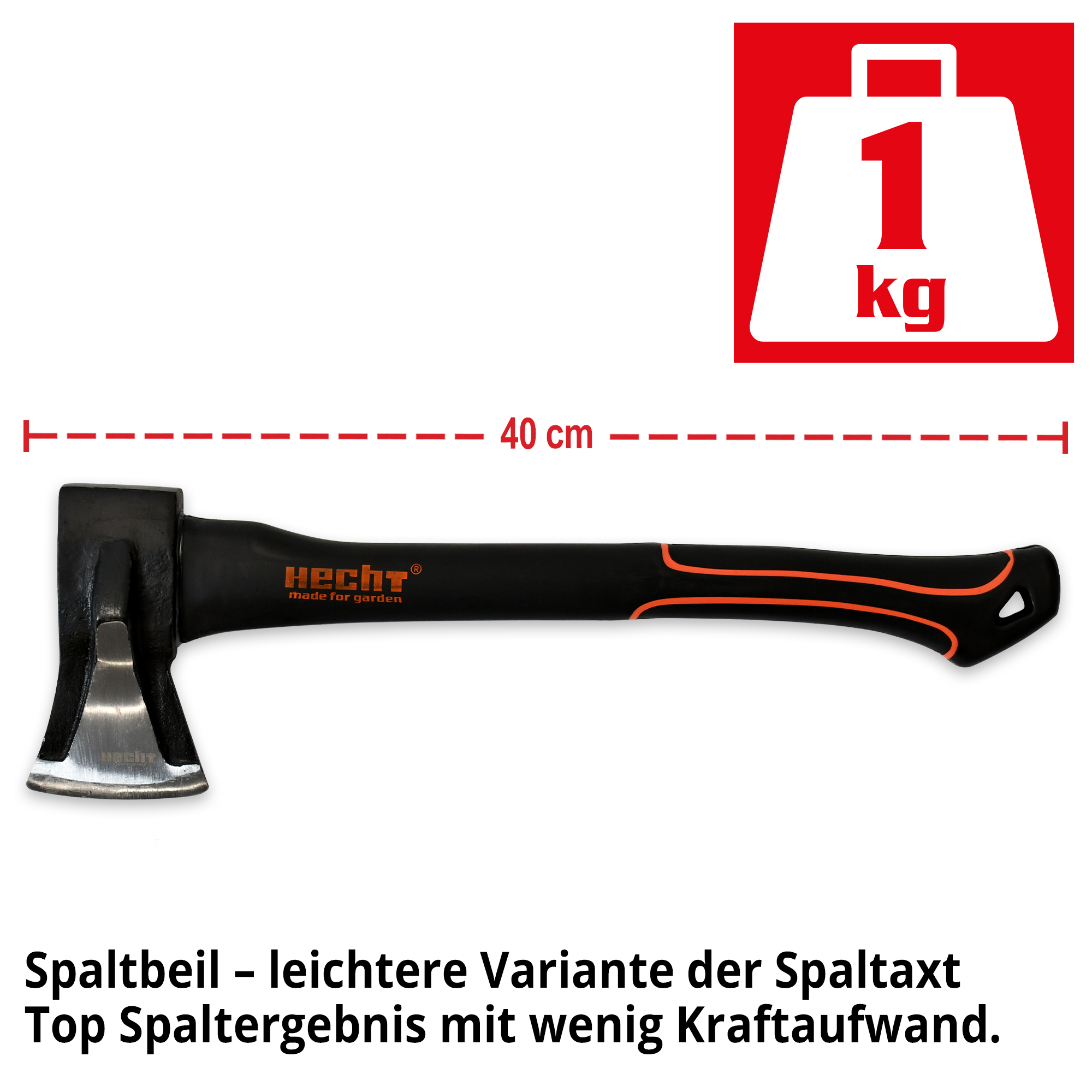 HECHT 4er Axt Set »Nr. 3« Spaltbeil zum einfachen Spalten 