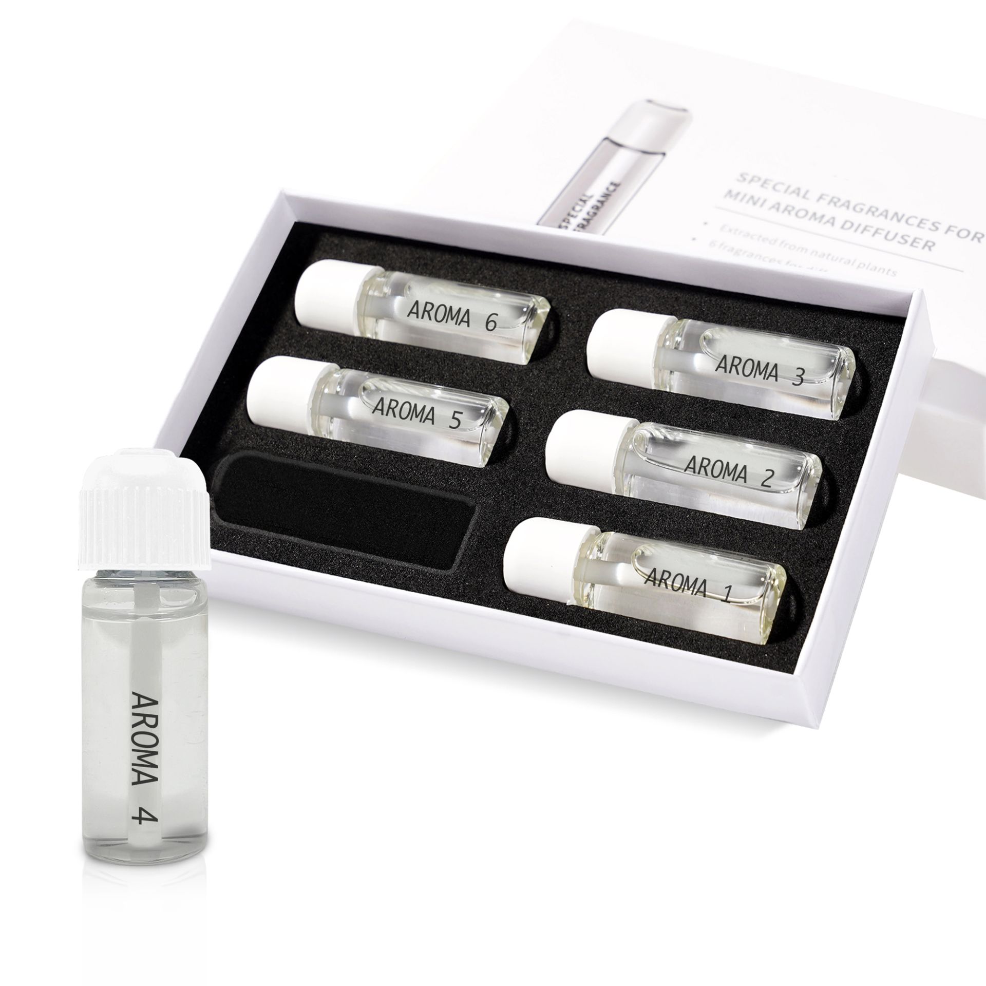 Aromadiffuser - 6 frische Duftvariationen aus Pflanzenextrakten