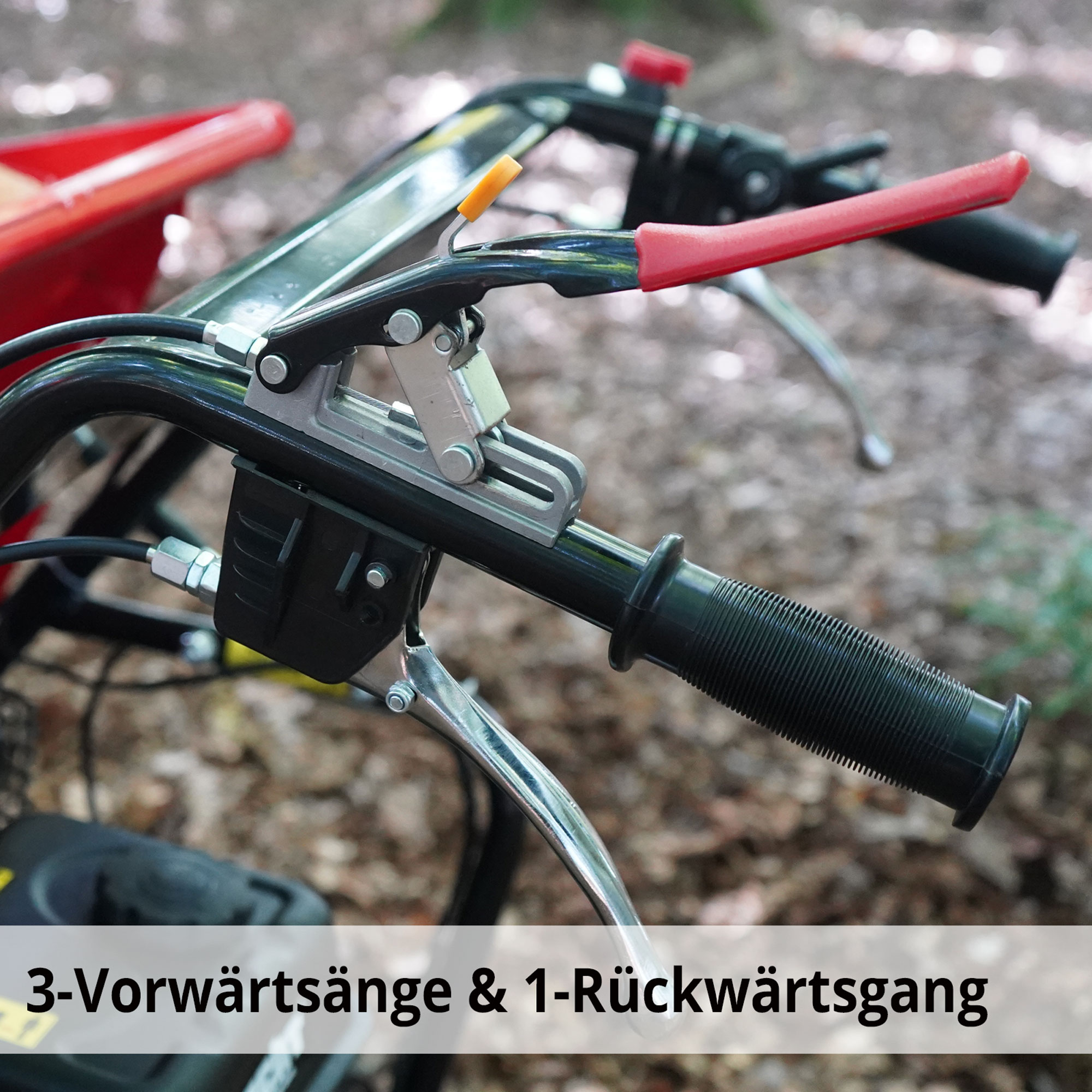 Hecht Motorschubkare mit ergonomischen Handgriffen für bequemes arbeiten 
