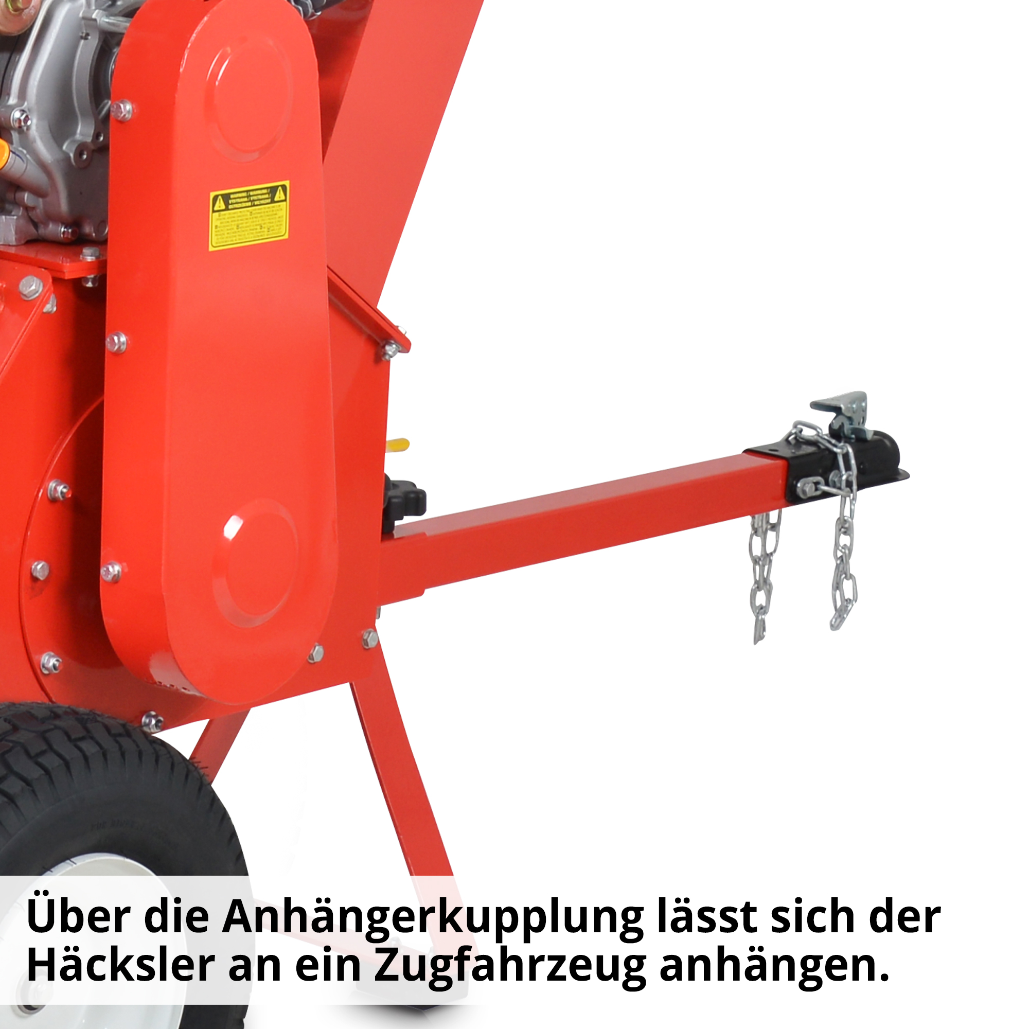 HECHT Benzin Gartenhäcksler 6642 Benzin Gartenhäcksler mit Anhängerkupplung 