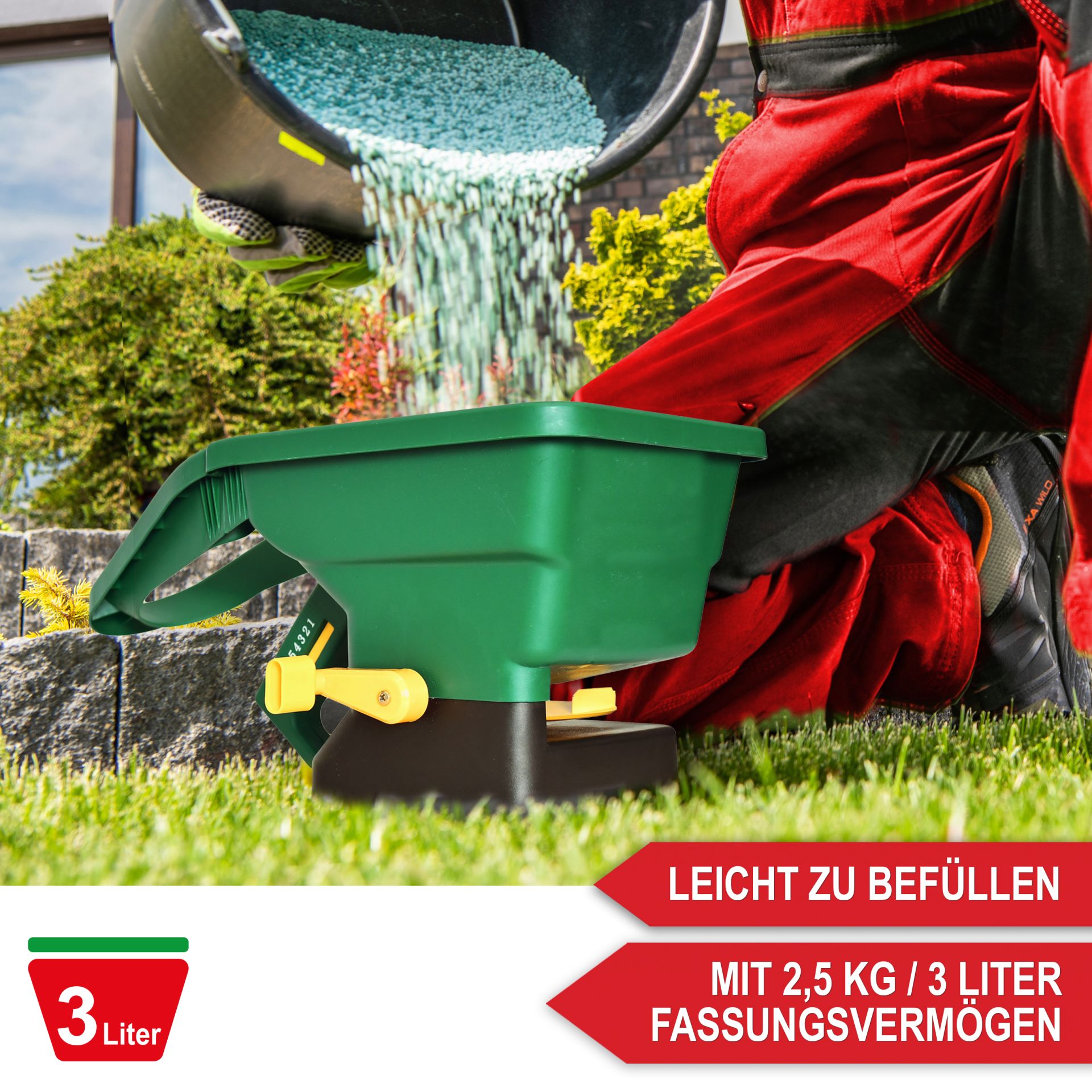 Handstreuer HS30 - Leicht zu befüllen; 3 Liter Fassungsvermögen