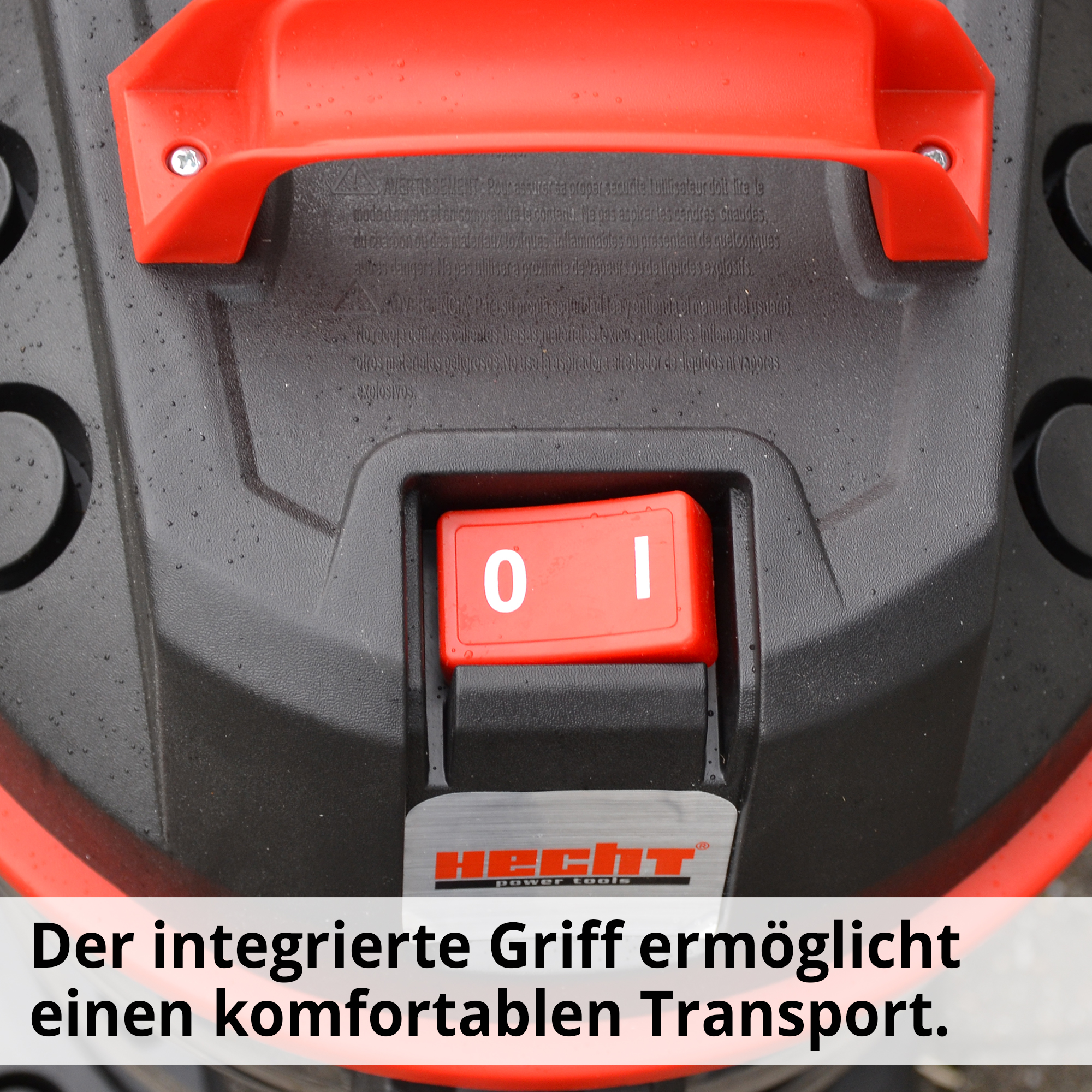 HECHT 8330 Industriesauger mit integriertem Griff für komfortablem Transport