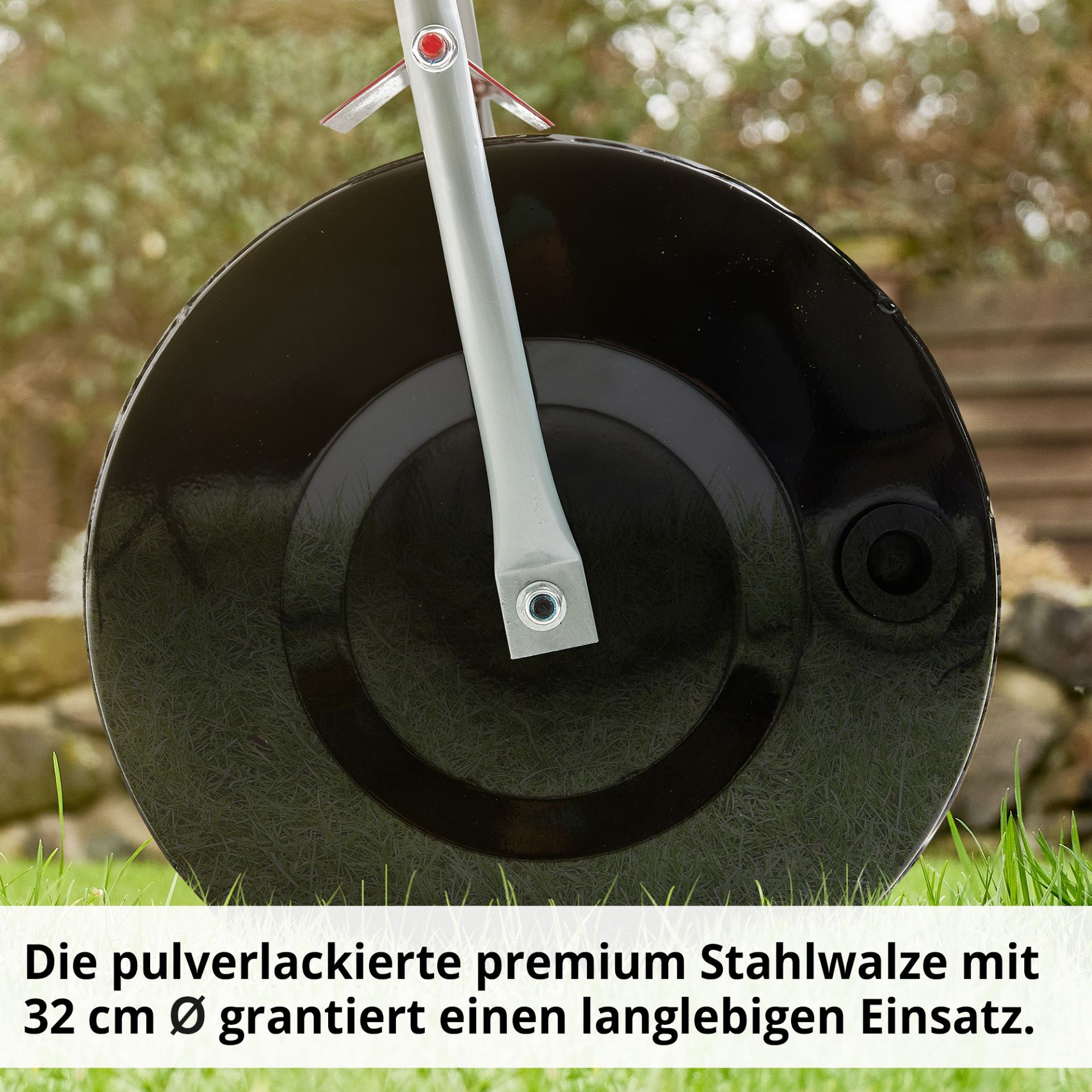 Hecht Gartenwalze mit pulverlackierter Walze für langlebigen Einsatz  Hecht Gartenwalze mit pulverlackierter Walze für langlebigen Einsatz