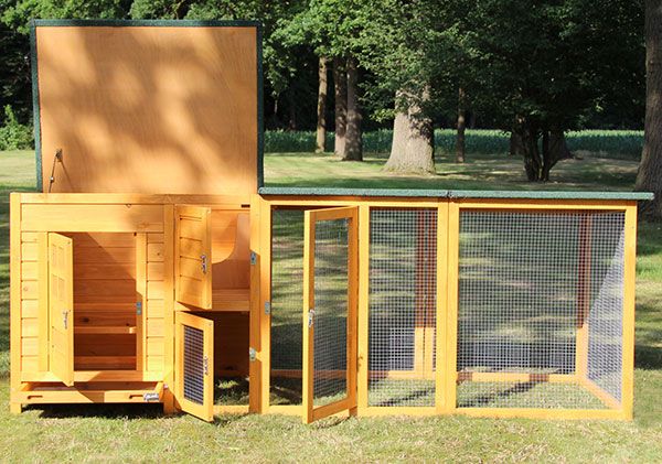 zooprinz Hühnervoliere Flexi mit / ohne Auslauf Viele Türen für einfachen Zugriff 