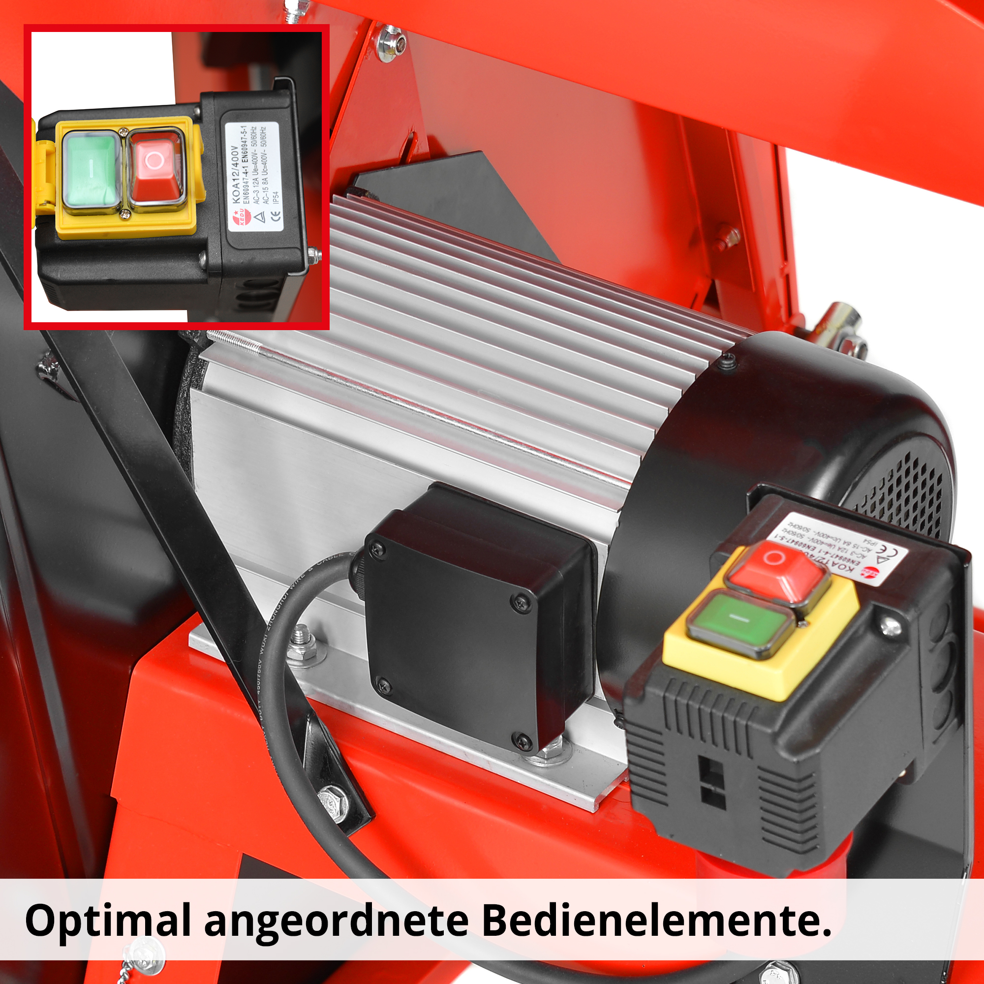 Wippsäge; Optimal angeordnete Bedienelemente