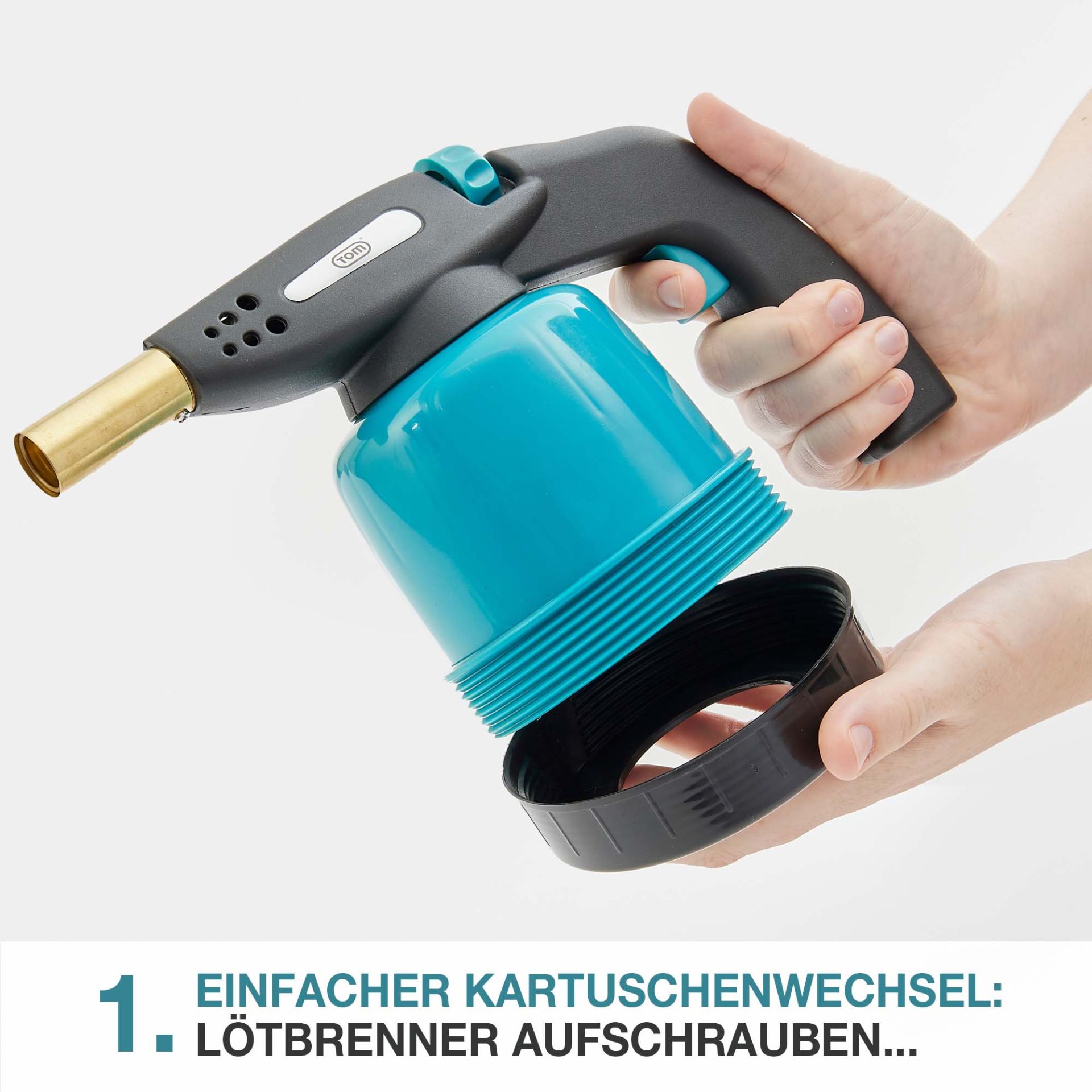 TOM Lötbrenner GB-190; Einfacher Kartuschenwechsel