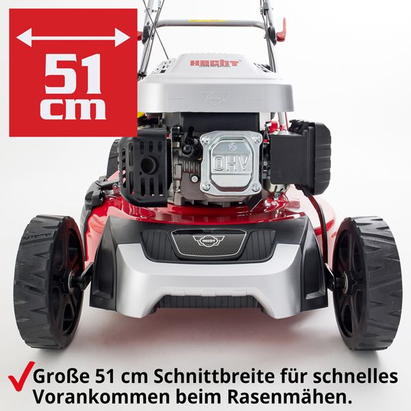 HECHT Benzin Rasenmäher »5534 SX« Benzin Rasenmäher mit hoher Schittbreite für schnelles Mähen